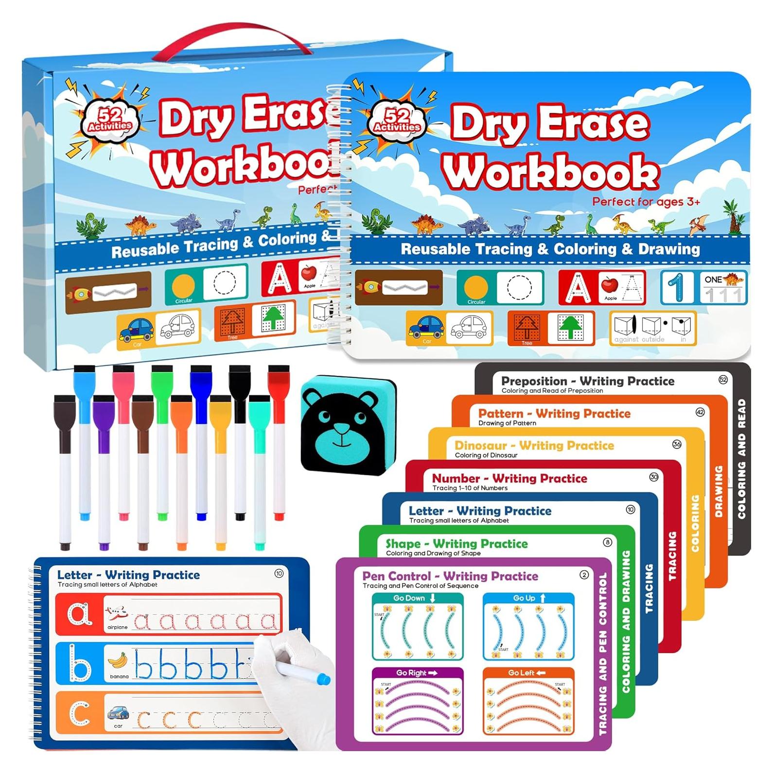 Cuaderno de Actividades Reutilizable RichBoy 52 Páginas 3-5 Años