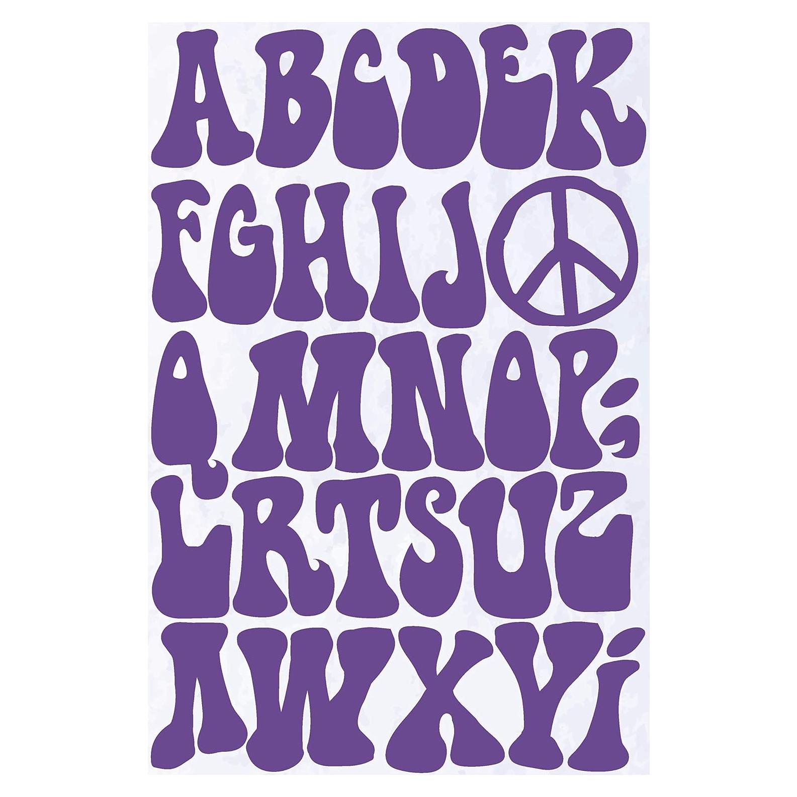 Letras de Planchar Moradas Iron 'Em 2" Dura-Felt para Tela