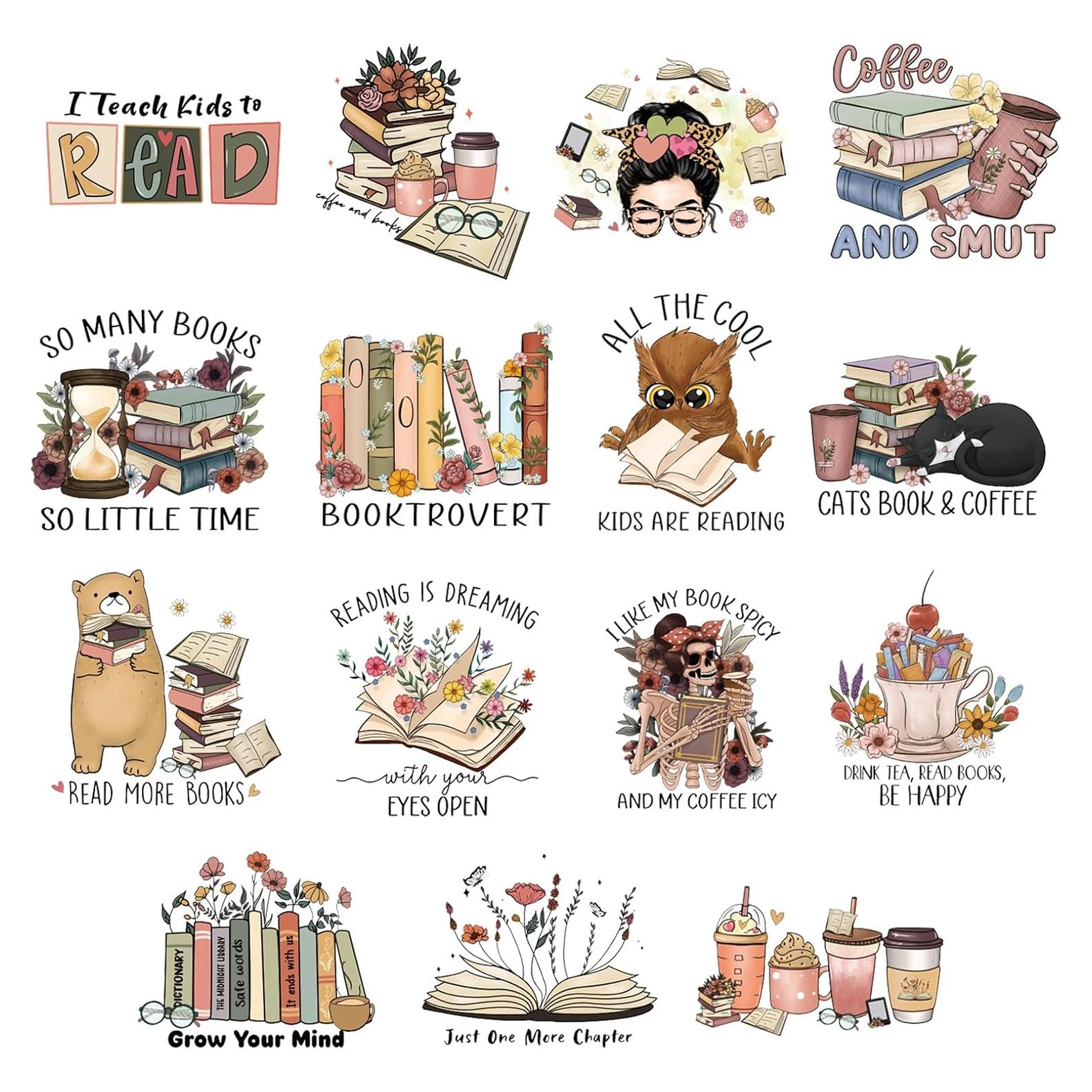 Parches de Transferencia de Calor Whaline 15 Hojas Lectura