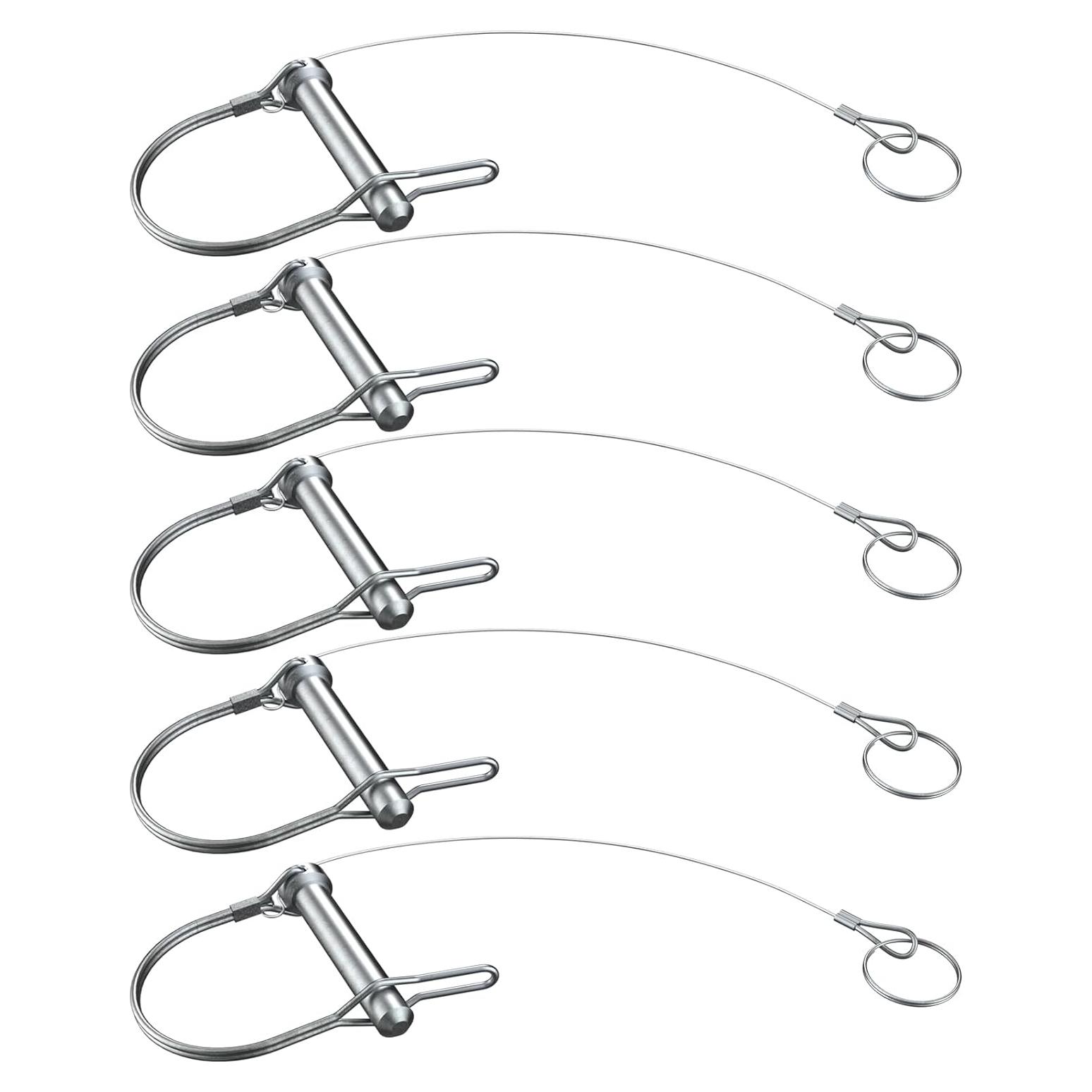 Pasador de Acoplador de Remolque HILILON 8mm x 45mm con Clip