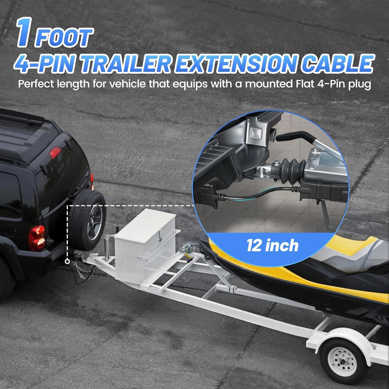 Cable de Extensión para Remolque MECMO 4 Pines 30 cm