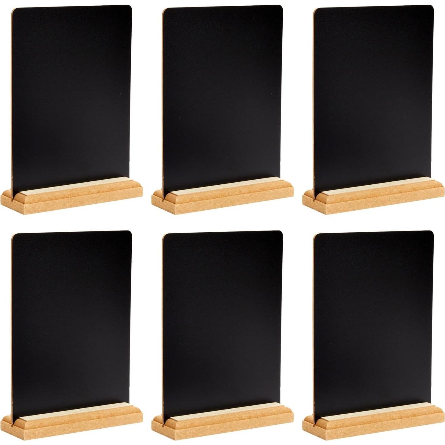 Paquete de 6 Mini Carteles de Pizarra Juvale 15x20 cm