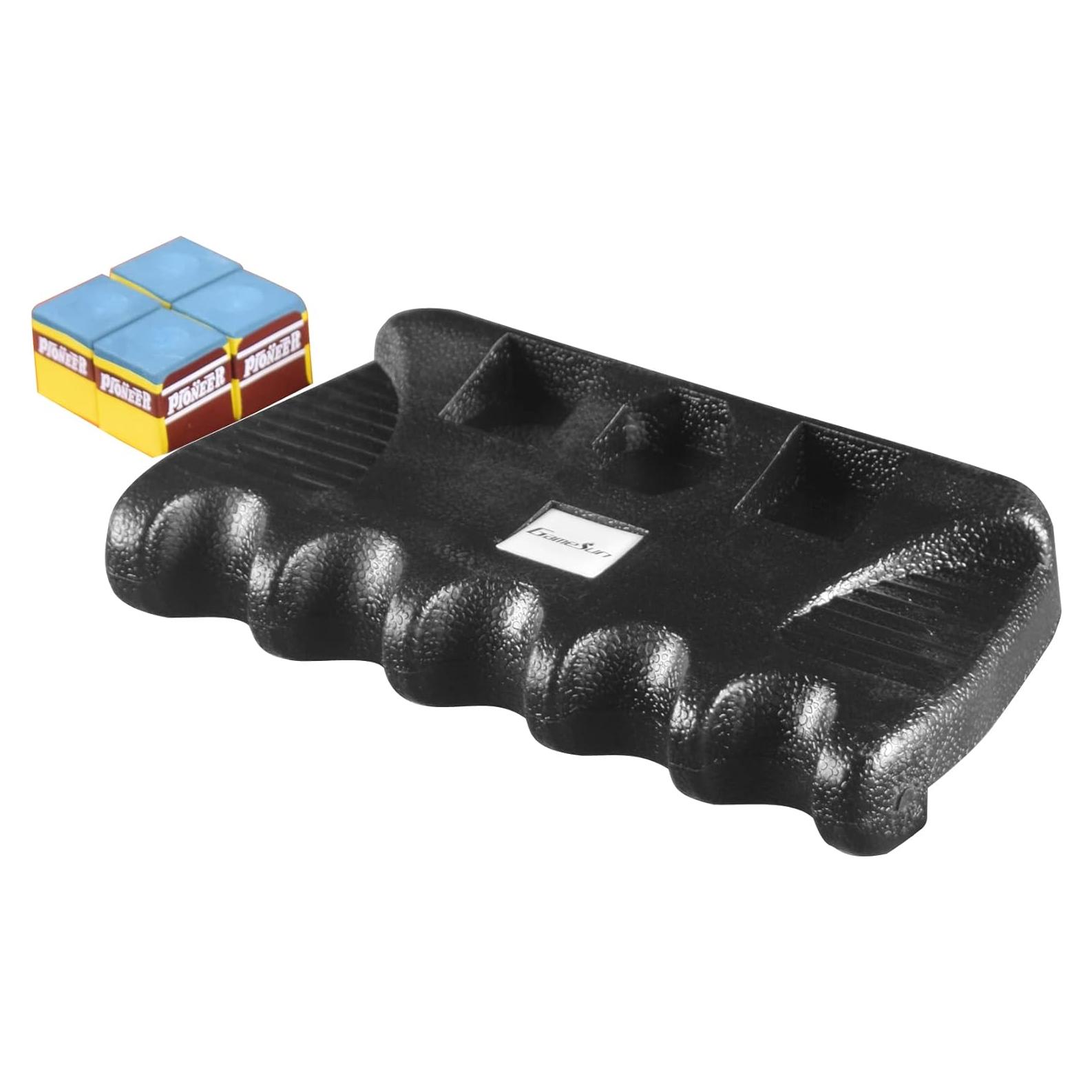 Soporte para Tacos de Billar GAMESUN con 4 Tizas - Portátil