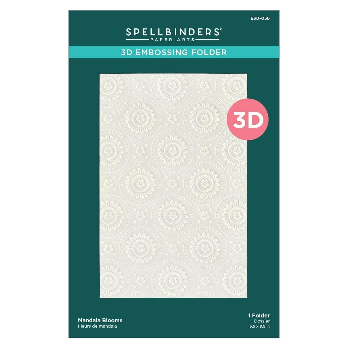 Carpeta de Embossing 3D Spellbinders Mandala Blooms 14x22 cm