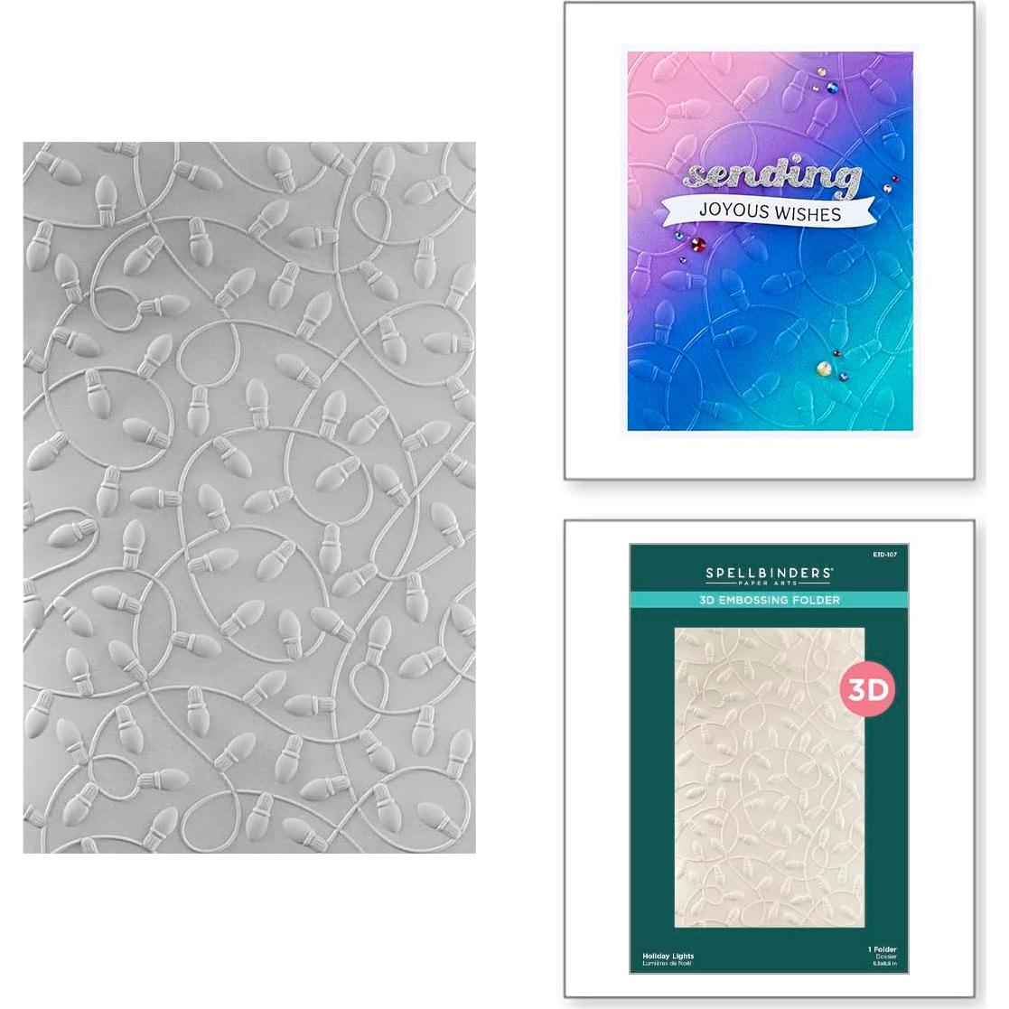 Carpeta de Embossing 3D Luces de Vacaciones Spellbinders 14x22cm