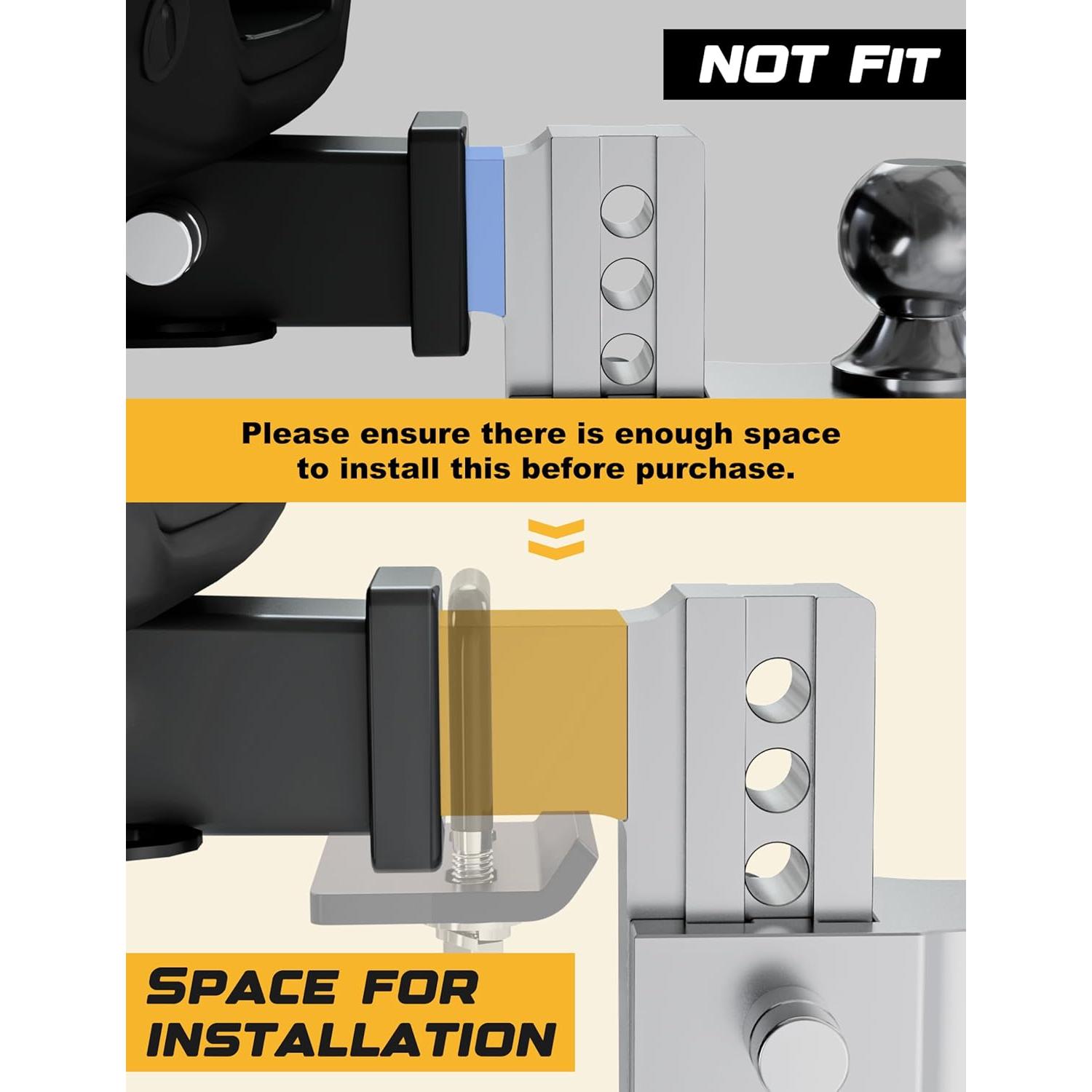 Apretador de Enganche Antivibración RETRUE 2" (5.08 cm) Negro