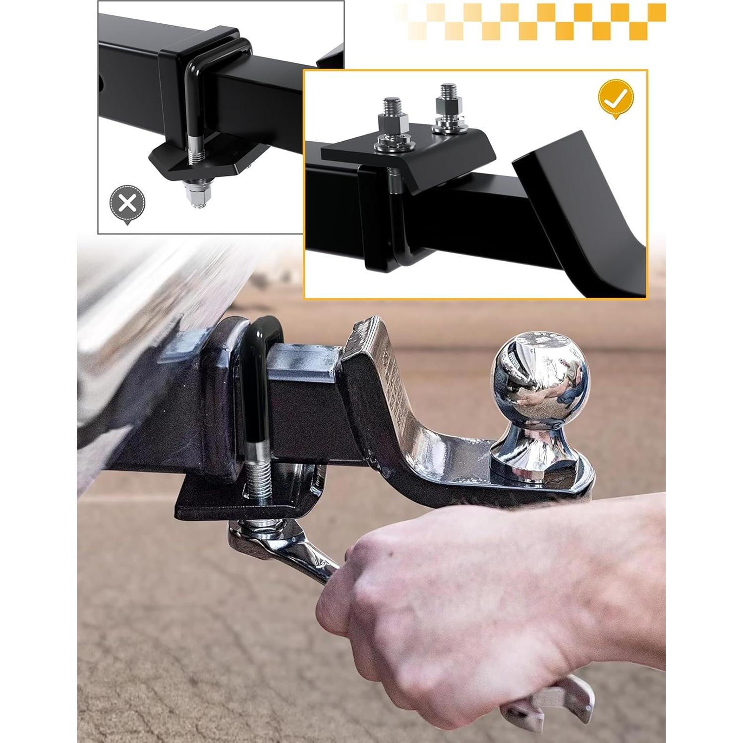 Apretador de Enganche Antivibración RETRUE 2" (5.08 cm) Negro