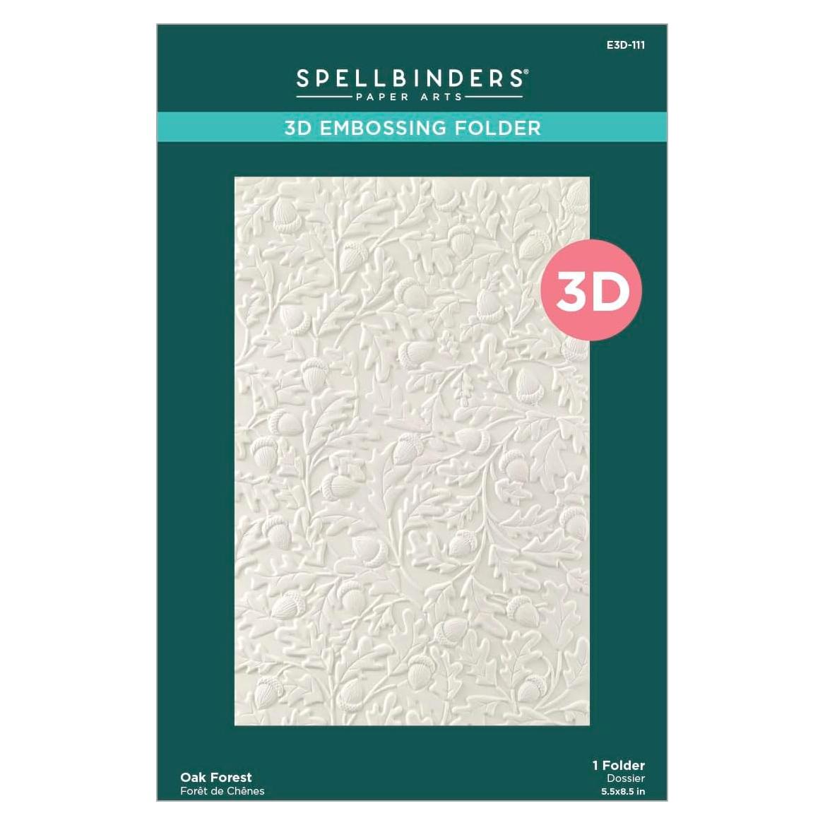 Carpeta de Embossing 3D Spellbinders Bosque de Robles 14x22 cm