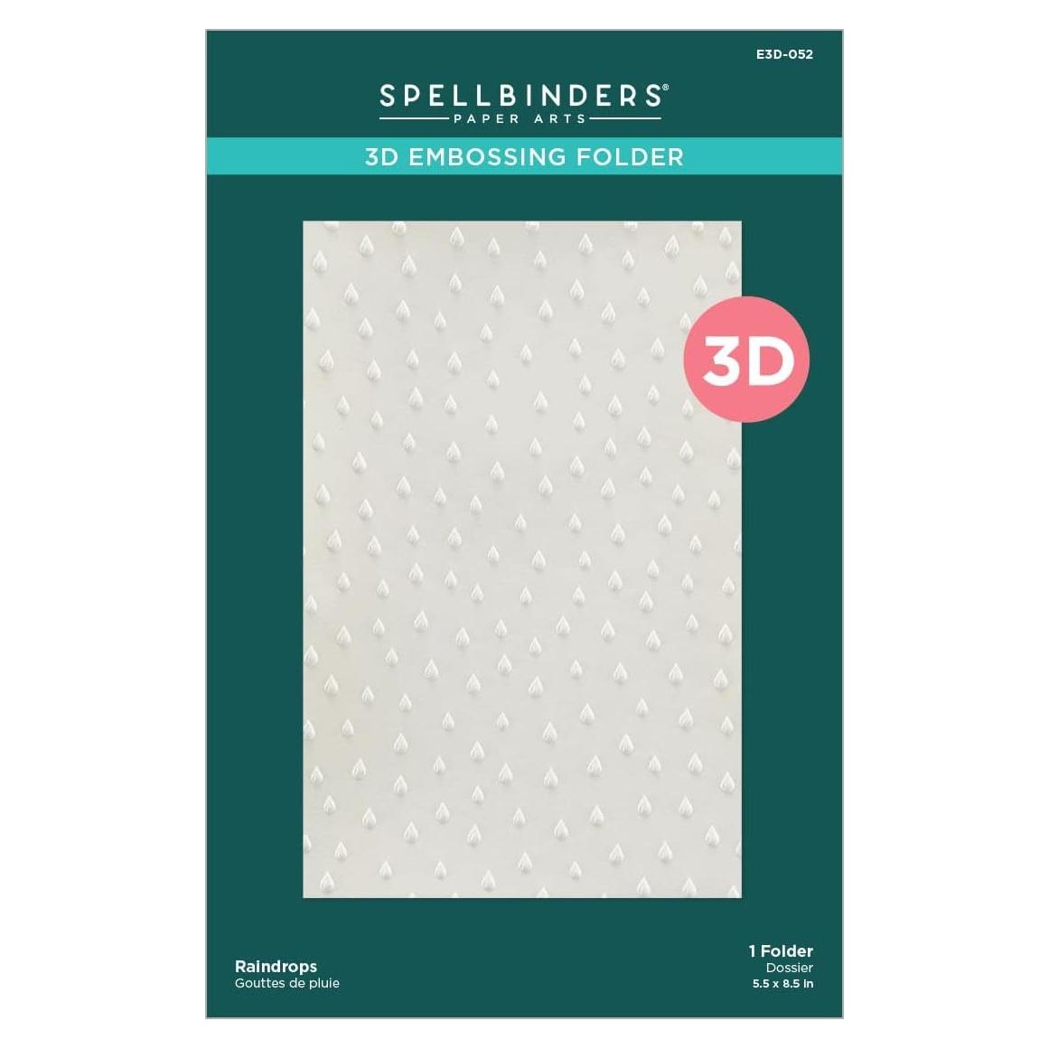 Carpeta de Embossing 3D Raindrops Spellbinders 21.5x14cm