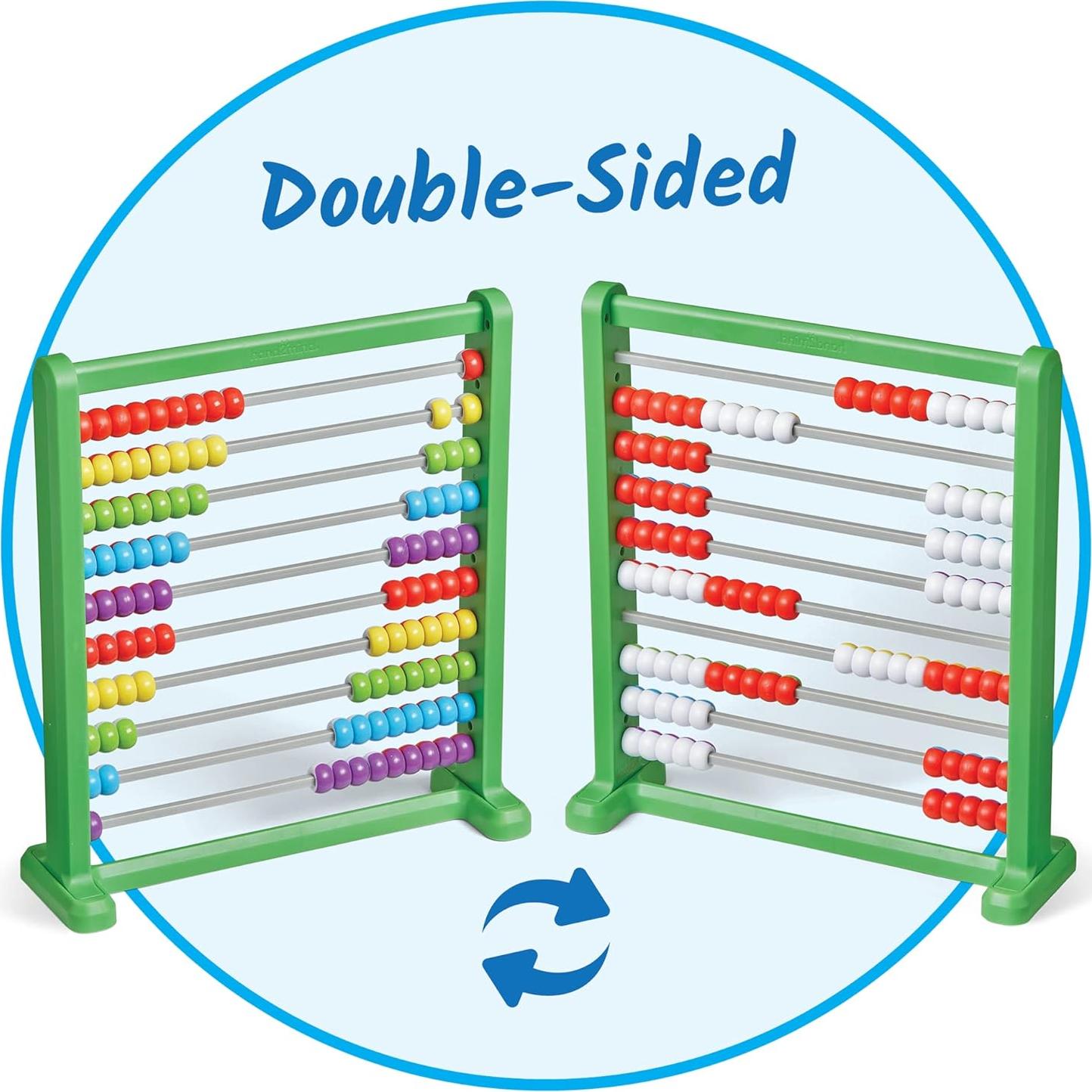 Ábaco Doble Cara Hand2Mind para Matemáticas - 100 Cuentas