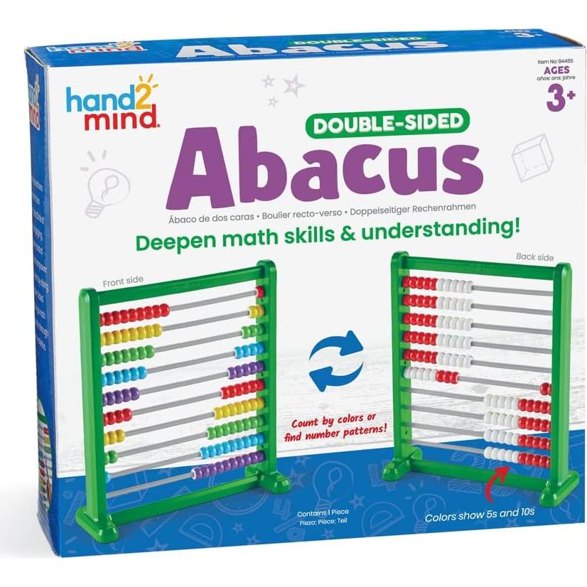Ábaco Doble Cara Hand2Mind para Matemáticas - 100 Cuentas