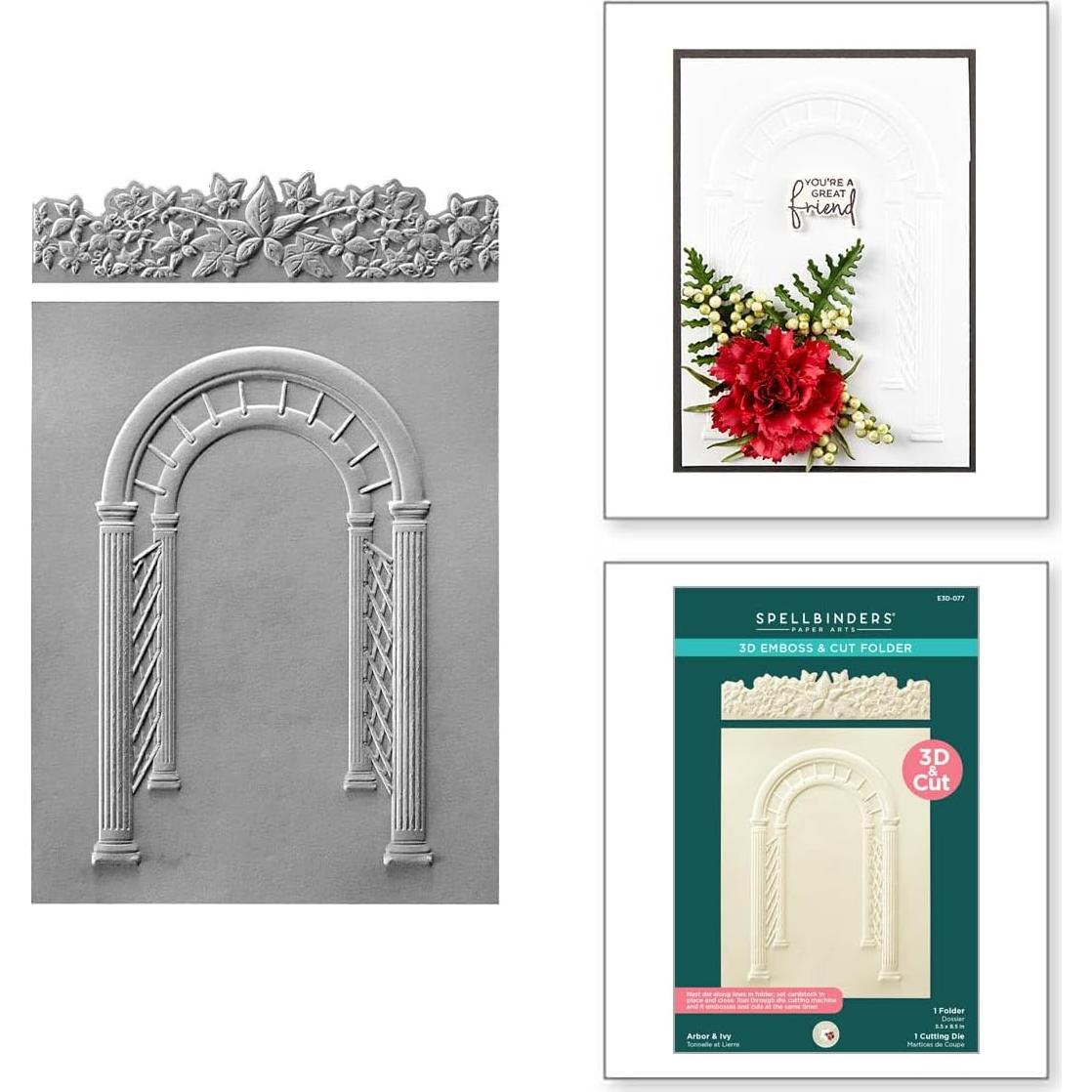 Carpeta de Embossing 3D Arbor & Ivy Spellbinders 13.97x21.60 cm