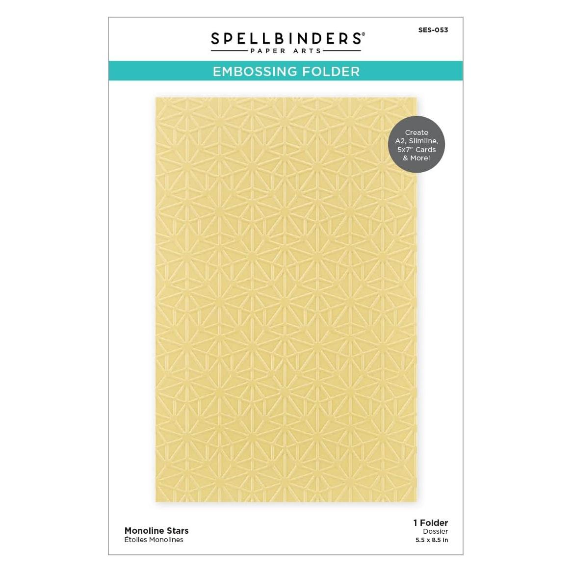 Carpeta de Embossing Estrellas Monoline Spellbinders 21.6x14cm