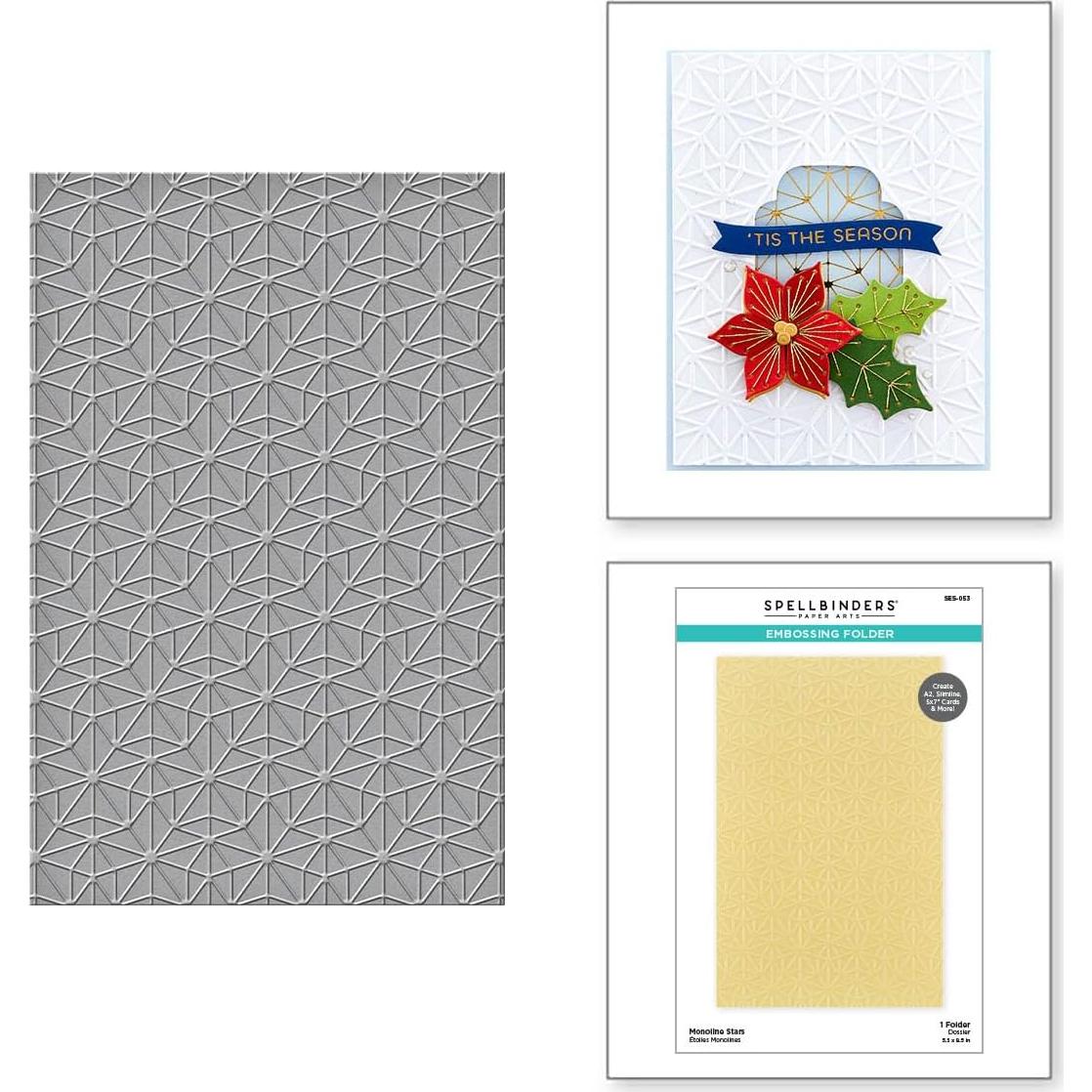 Carpeta de Embossing Estrellas Monoline Spellbinders 21.6x14cm