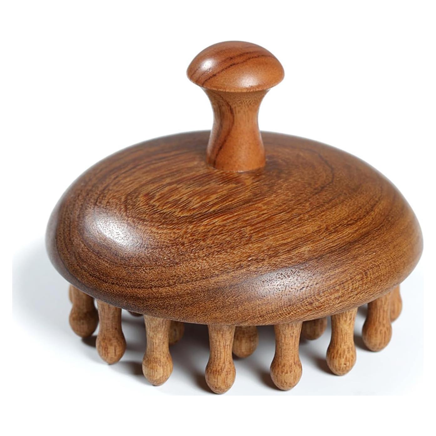 Peine de Masaje de Cuero Cabelludo de Madera Sándalo 8cm
