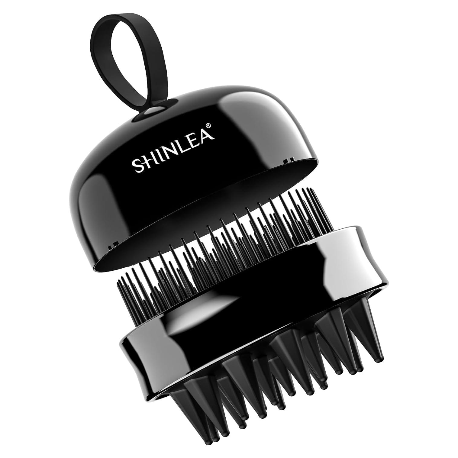 Masajeador de cuero cabelludo 2 en 1 SHINLEA Negro