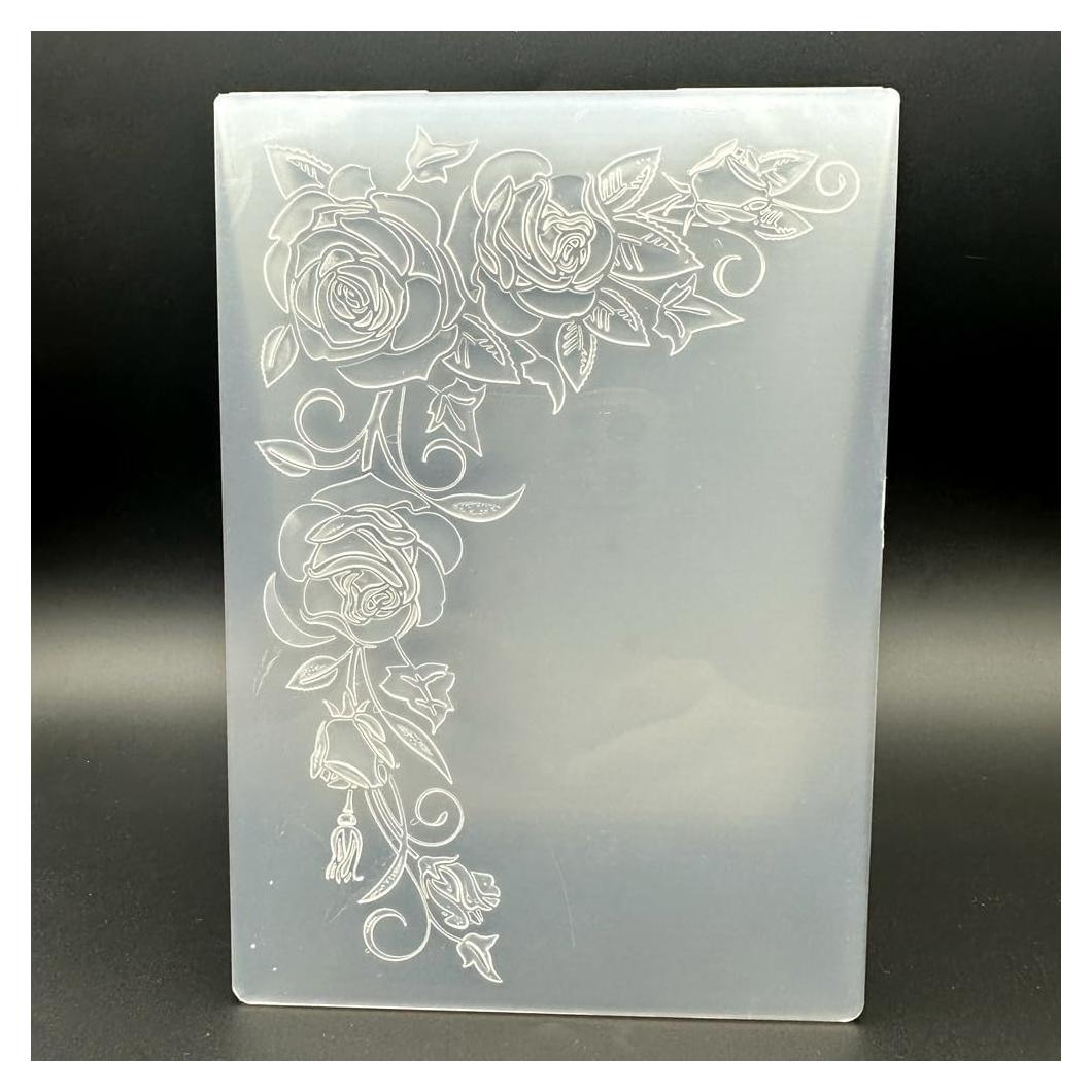 Plantilla de Embosado 3D Rosa Tridimensional 12.7x17.8 cm