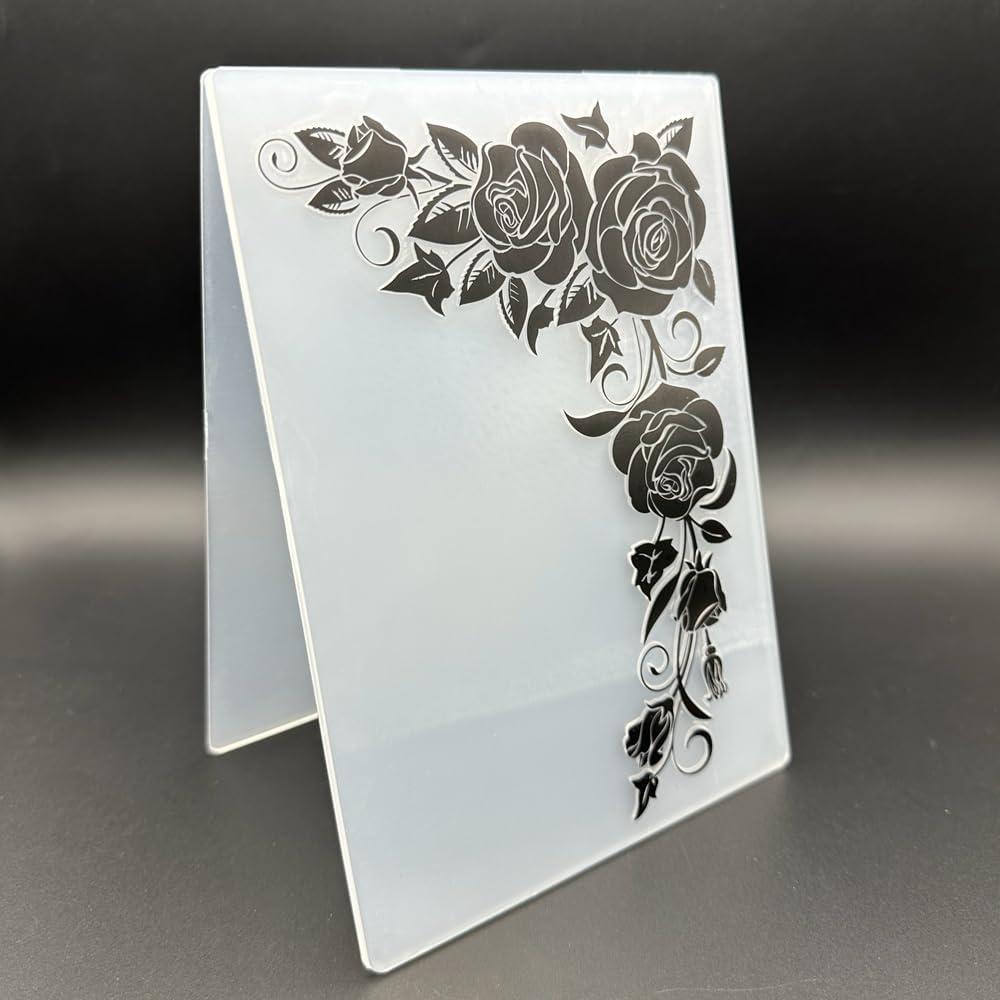 Plantilla de Embosado 3D Rosa Tridimensional 12.7x17.8 cm