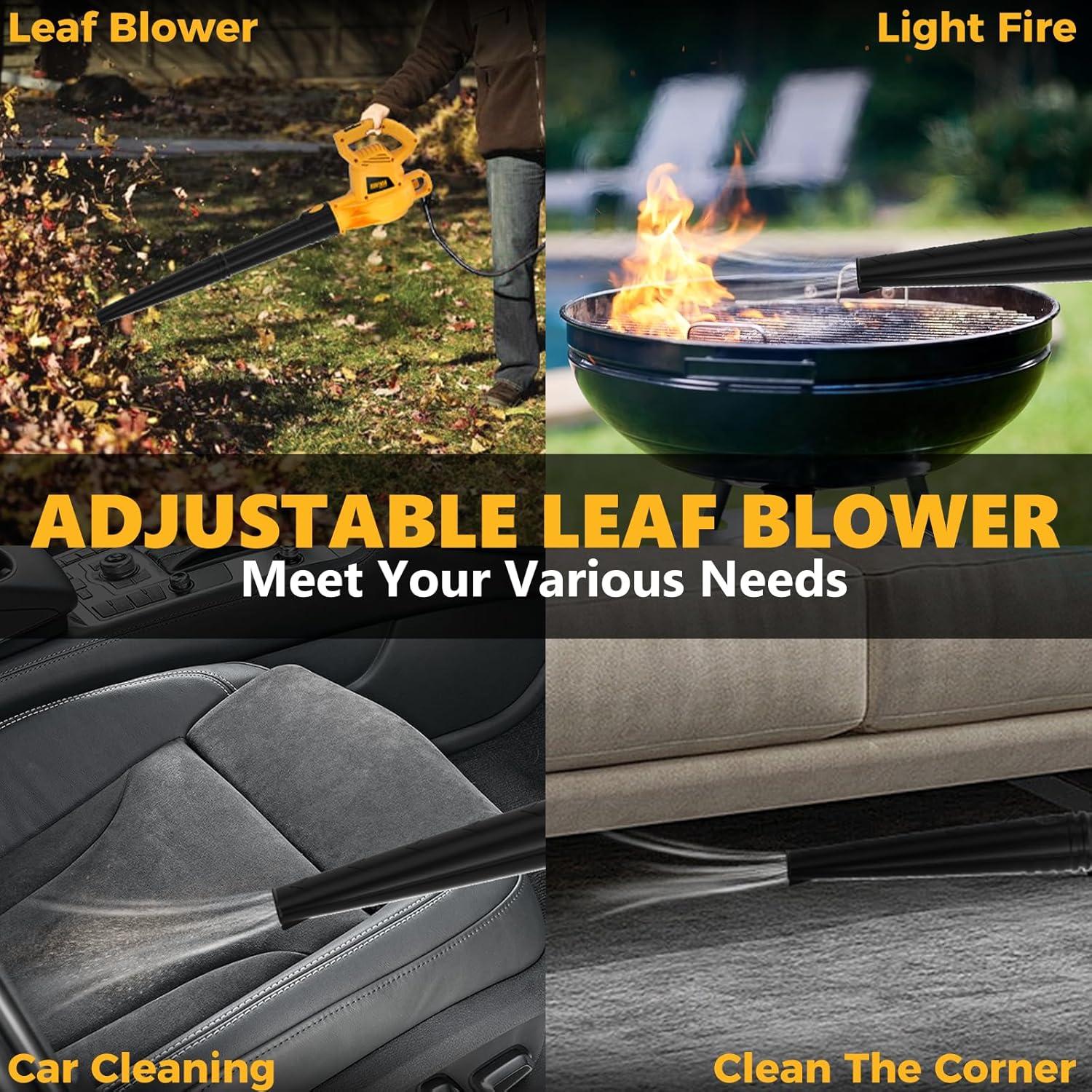 Soplador de Hojas Eléctrico Alloyman 7AMP 350 CFM Ligero