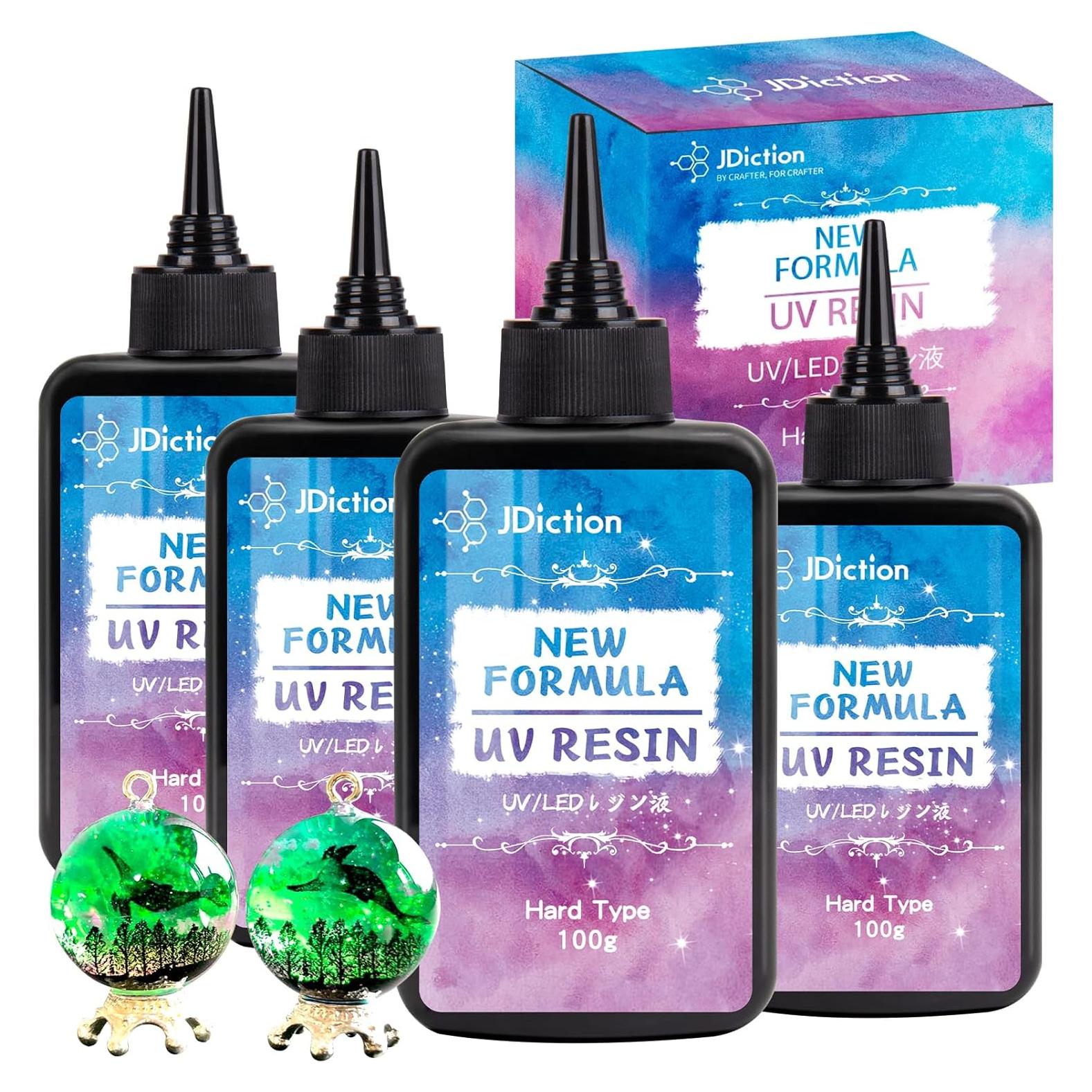 Resina UV 400g JDiction Cristal Claro para Manualidades DIY