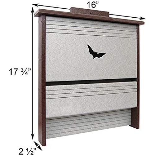 Casa para murciélagos Green Meadow de plástico reciclado 20 unidades