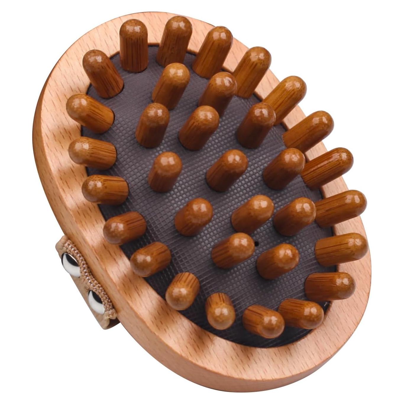 Peine de Masaje de Madera Melous para Cuero Cabelludo y Cuerpo