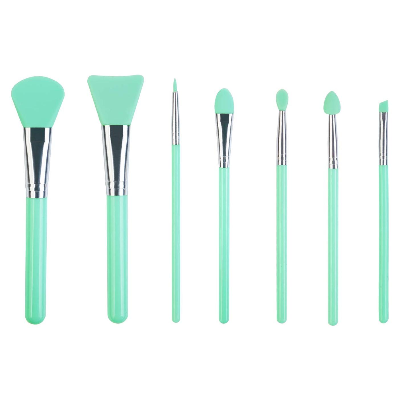 Kit de Brochas de Silicona Lormay 7 Piezas Verde Menta