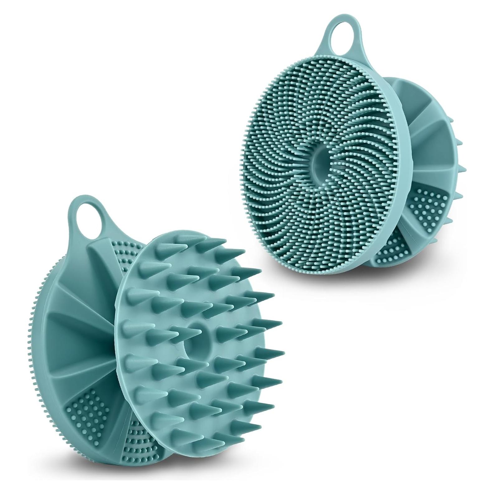 Cepillo de Ducha Silicona 2 en 1 INNERNEED Verde Oscuro