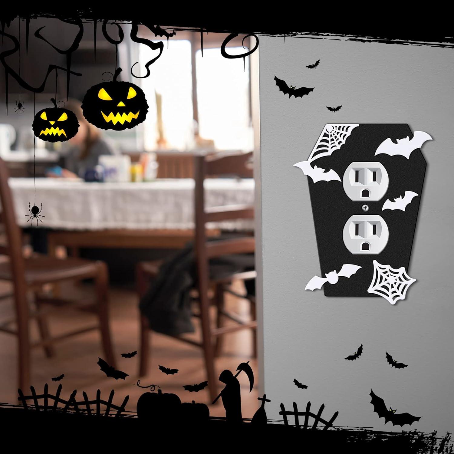 Tapa de Interruptor de Luz Peryiter 3 Piezas Gótica Metal Negra