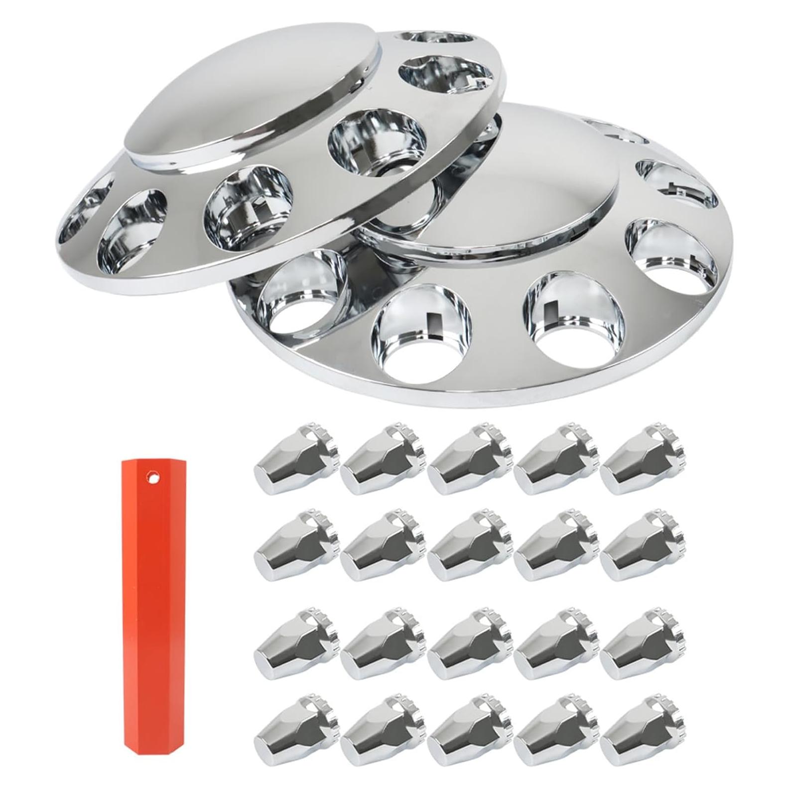 Cubiertas de Rueda Delantera Labwork 33mm Cromadas para Camiones