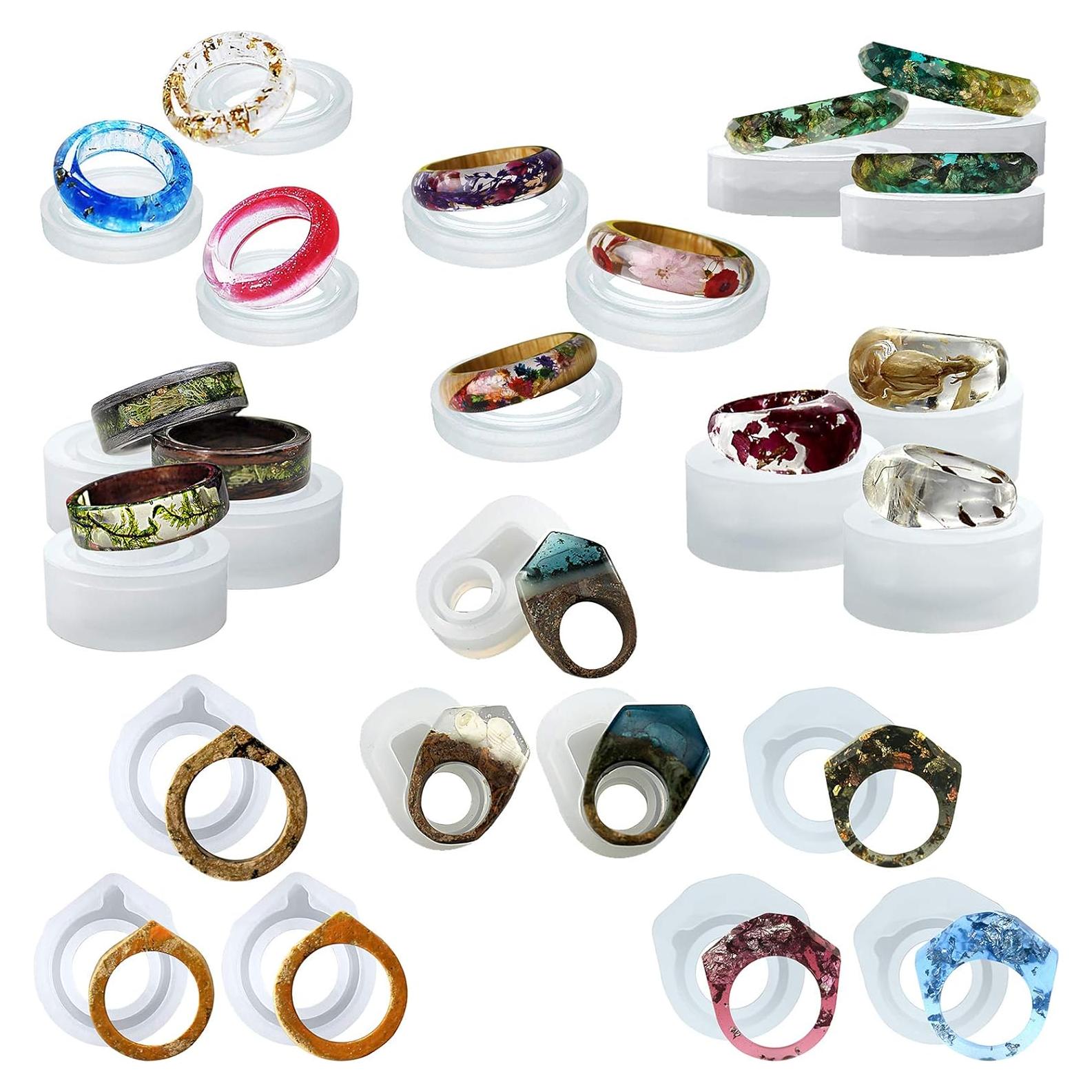 Molde de Silicona para Anillos de Resina FUNSHOWCASE - 24 Piezas