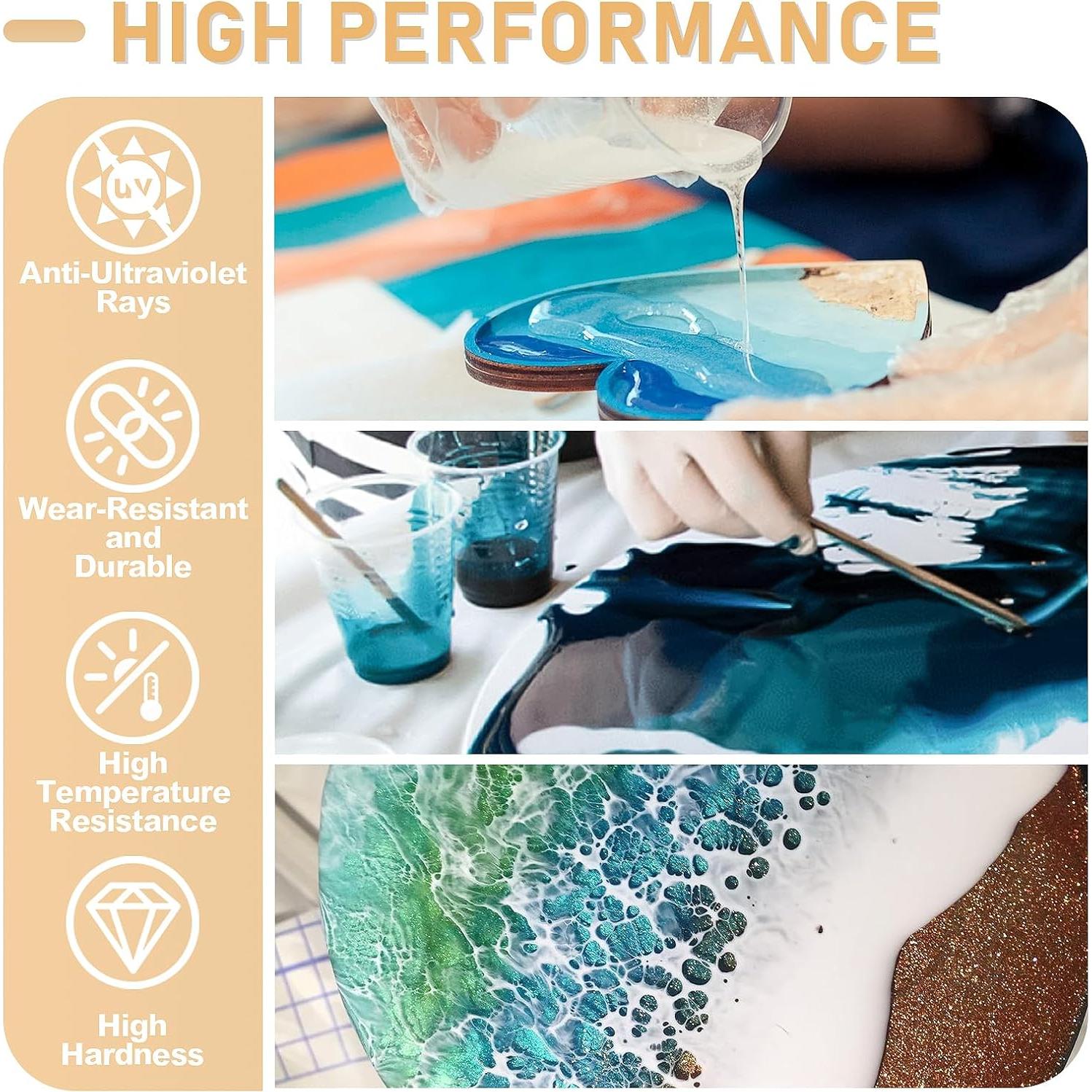 Kit de Resina Epóxica Puduo 2041ml, Cristalina, Anti-Amarillenta