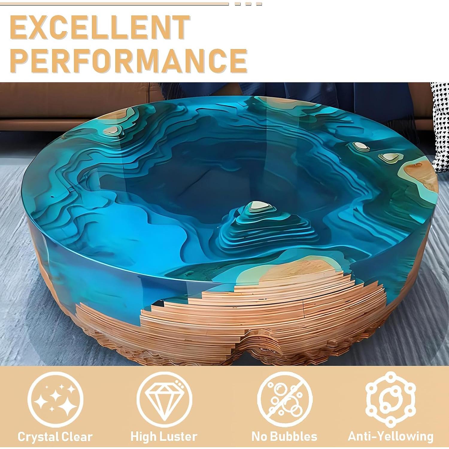 Kit de Resina Epóxica Puduo 2041ml, Cristalina, Anti-Amarillenta