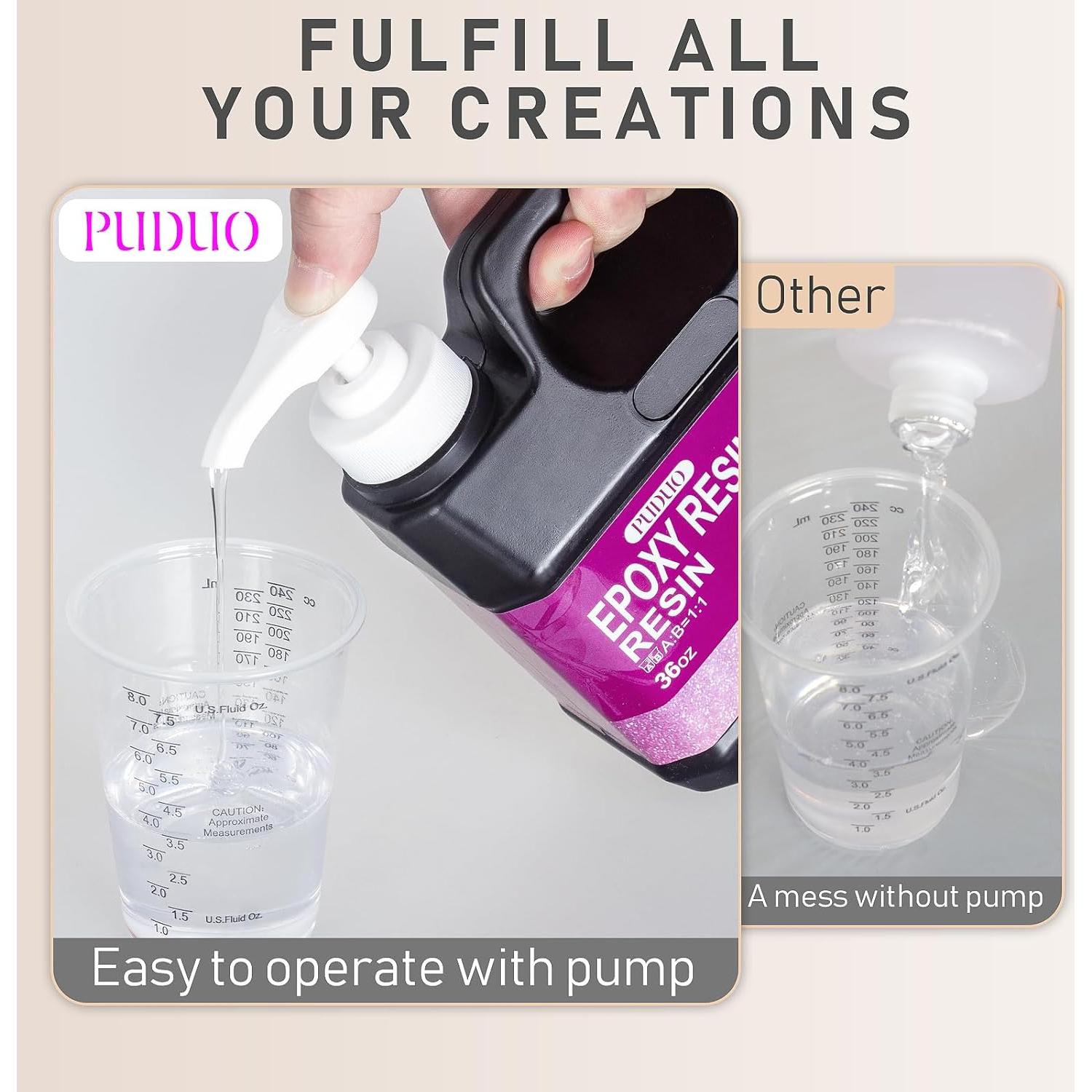 Kit de Resina Epóxica Puduo 2041ml, Cristalina, Anti-Amarillenta