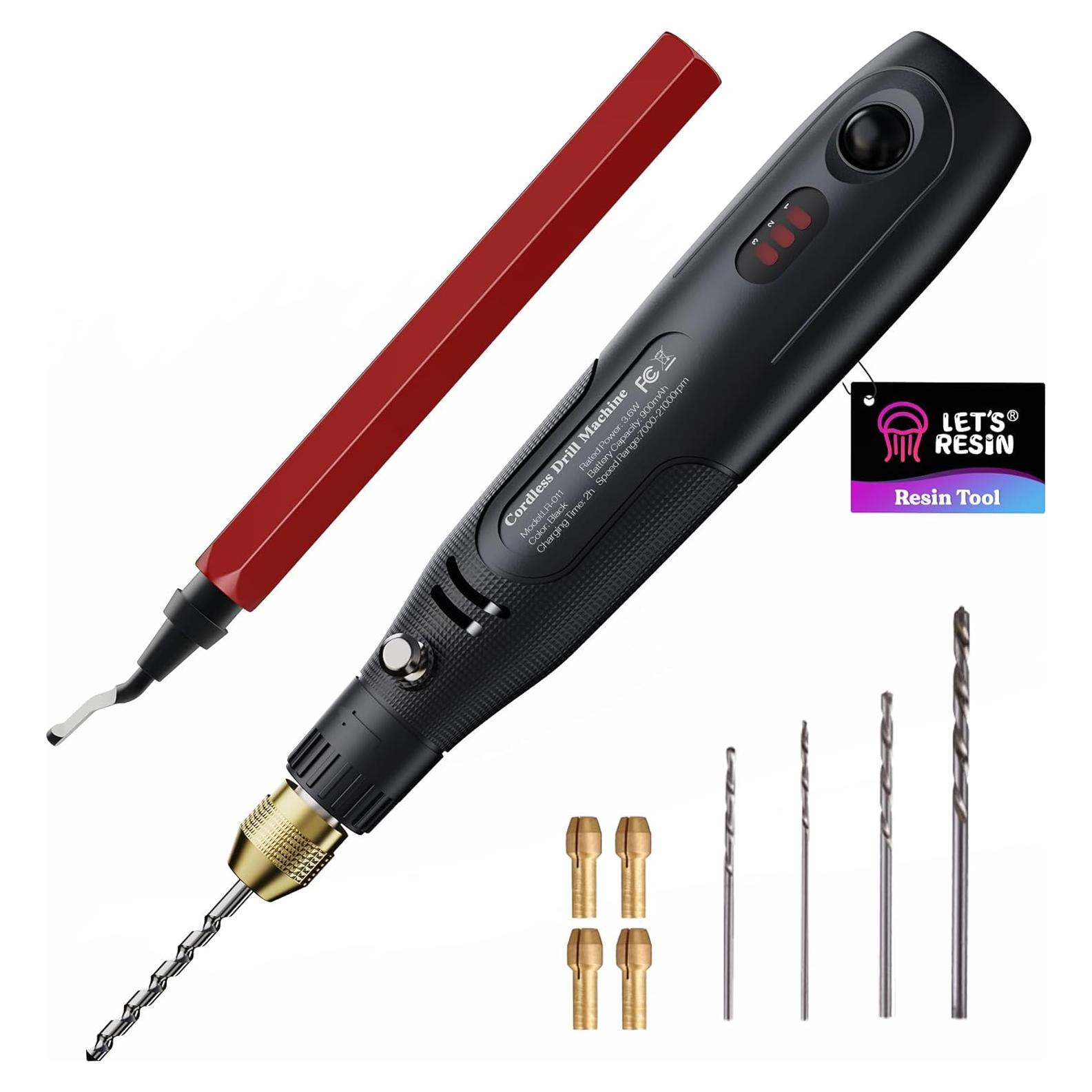 Taladro Manual Sin Cable LET'S RESIN 3 Velocidades 900mAh