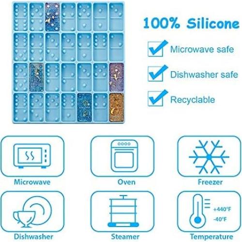 Molde de Dominó 3D Patelai de Silicona Azul 18.5x20cm