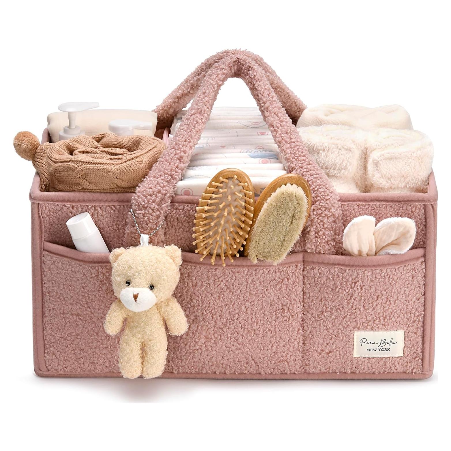 Organizador de Pañales PeraBella Rosa Polvo 38x25.4x17.8cm