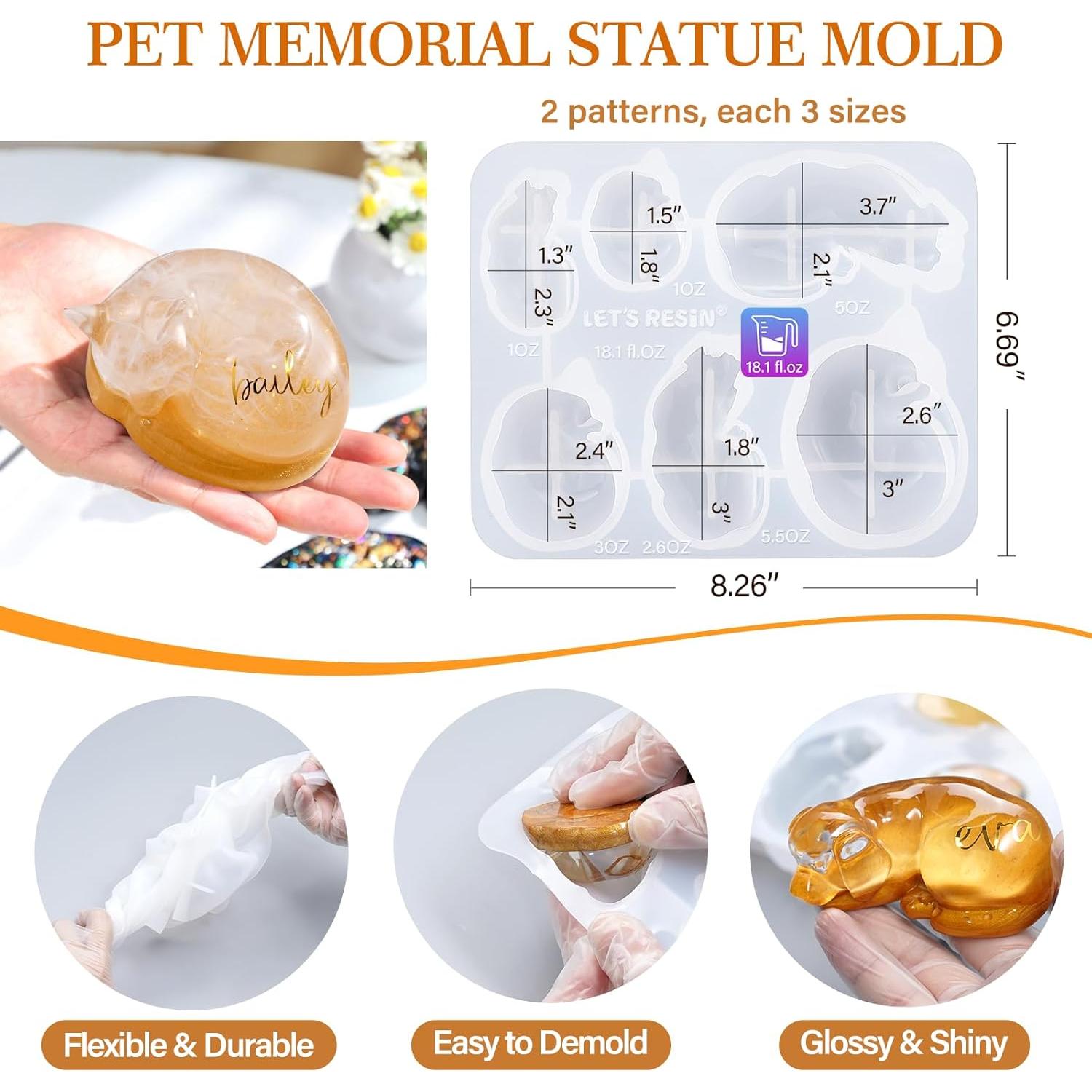 Moldes de Resina LET'S RESIN para Estatuas de Mascotas 3D