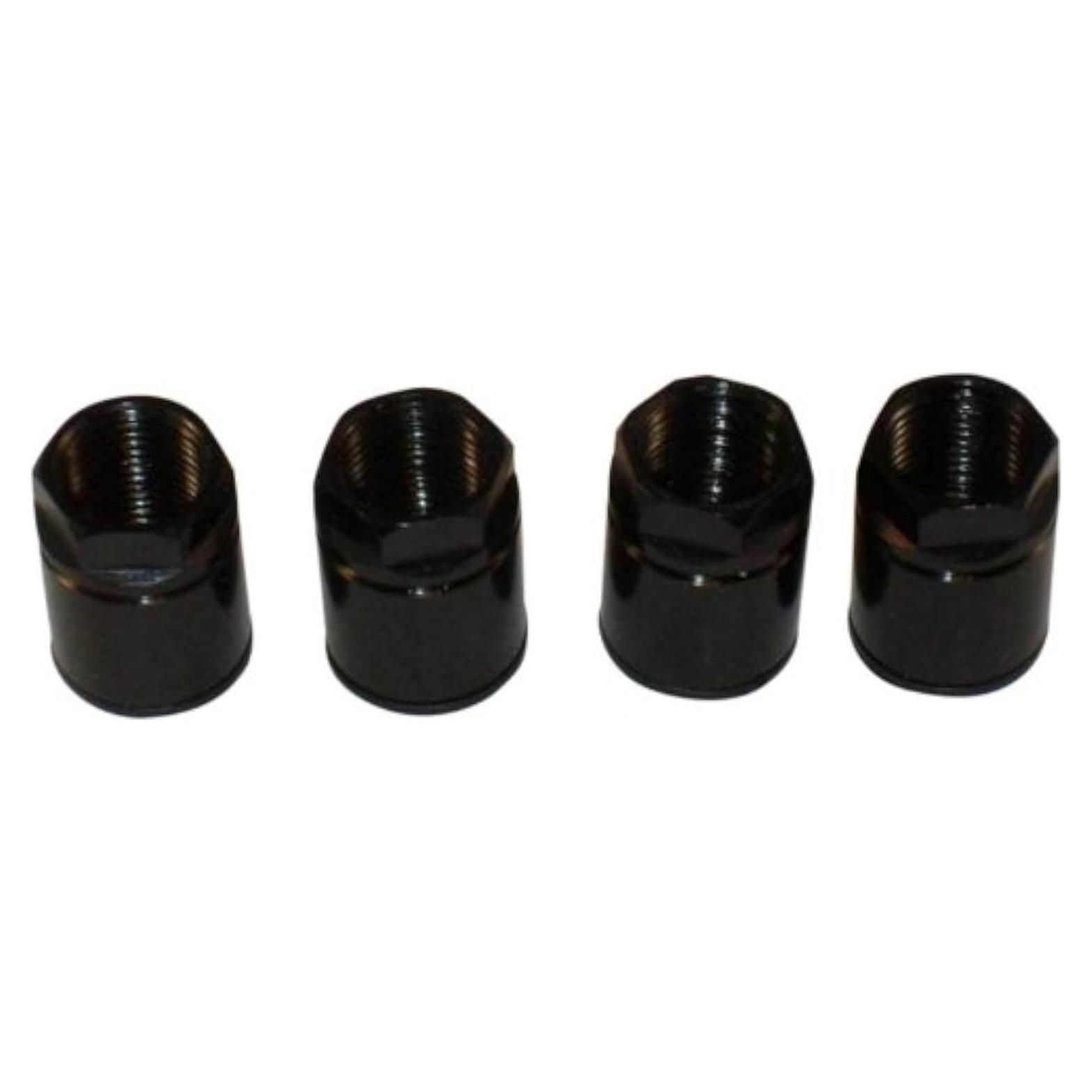 Juego de 4 Tuercas TPMS Muzzys Negras de Aluminio Universal