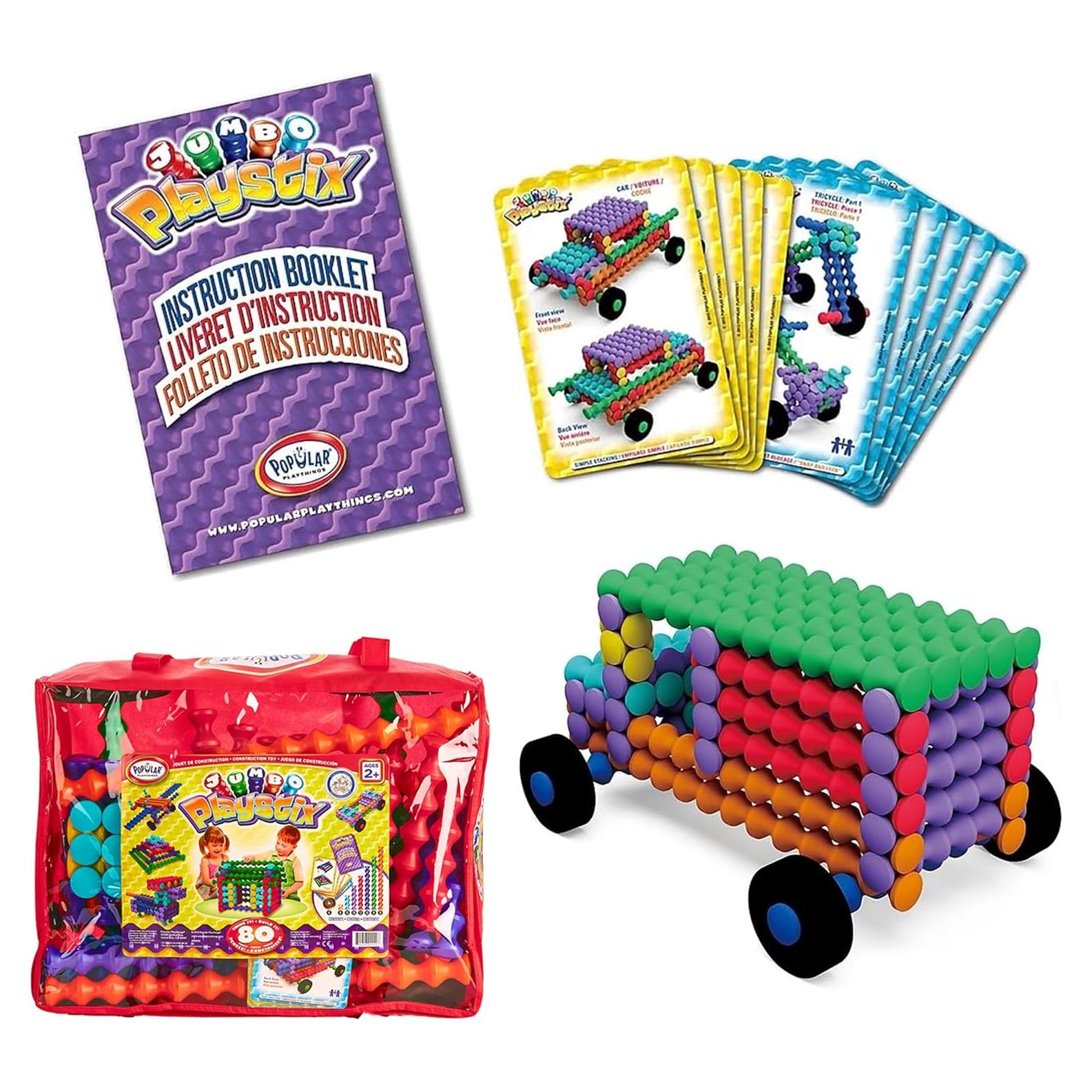Set de Juego Jumbo Playstix Popular Playthings 80 Piezas