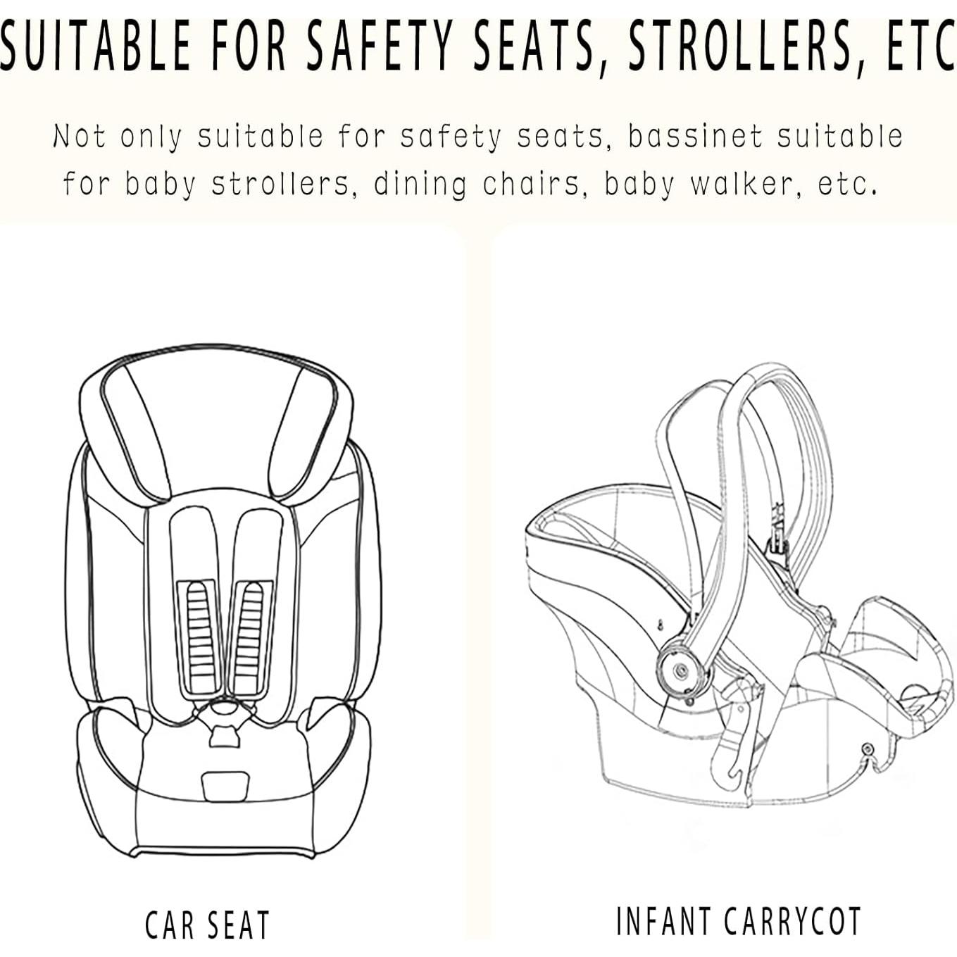 Inserto para Bebés RYXCGXJ para Asientos Doona y Chicco - Negro