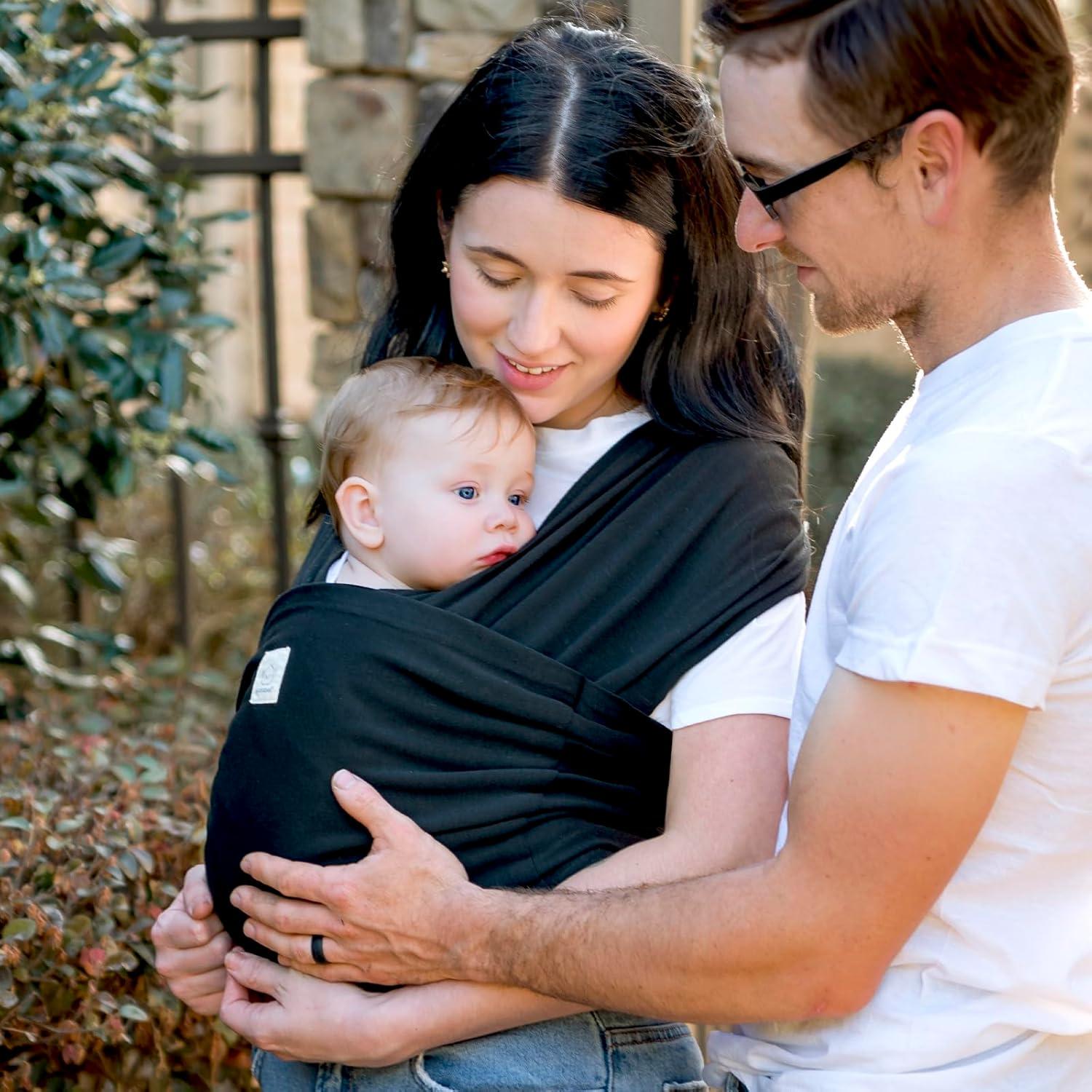 Fular Portabebés D-Lite KeaBabies Grafito - Ajustable 3.18 a 19.96 kg