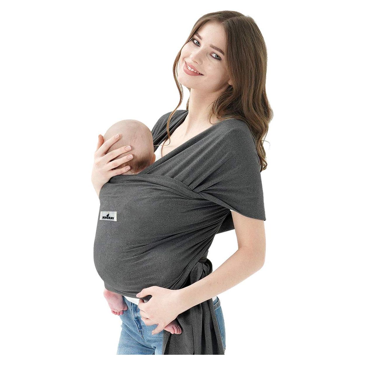 Portabebés Baby Wraps Jeroray Gris Melange Ligero y Suave