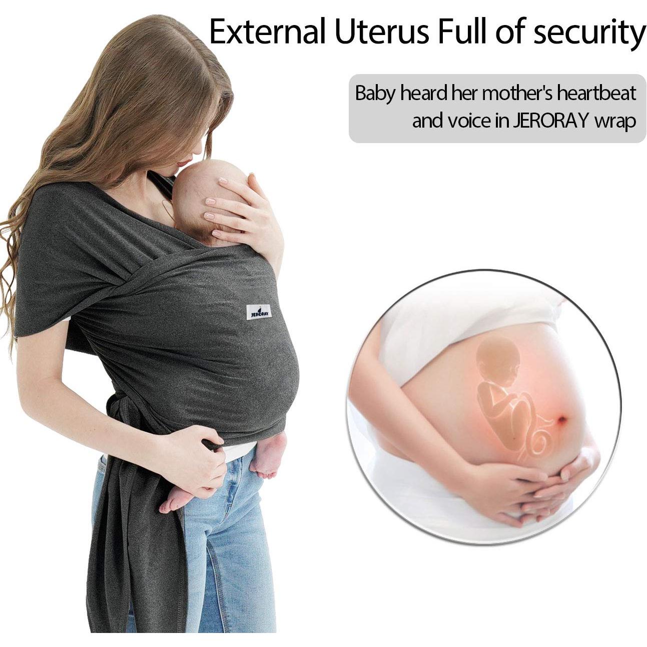 Portabebés Baby Wraps Jeroray Gris Melange Ligero y Suave