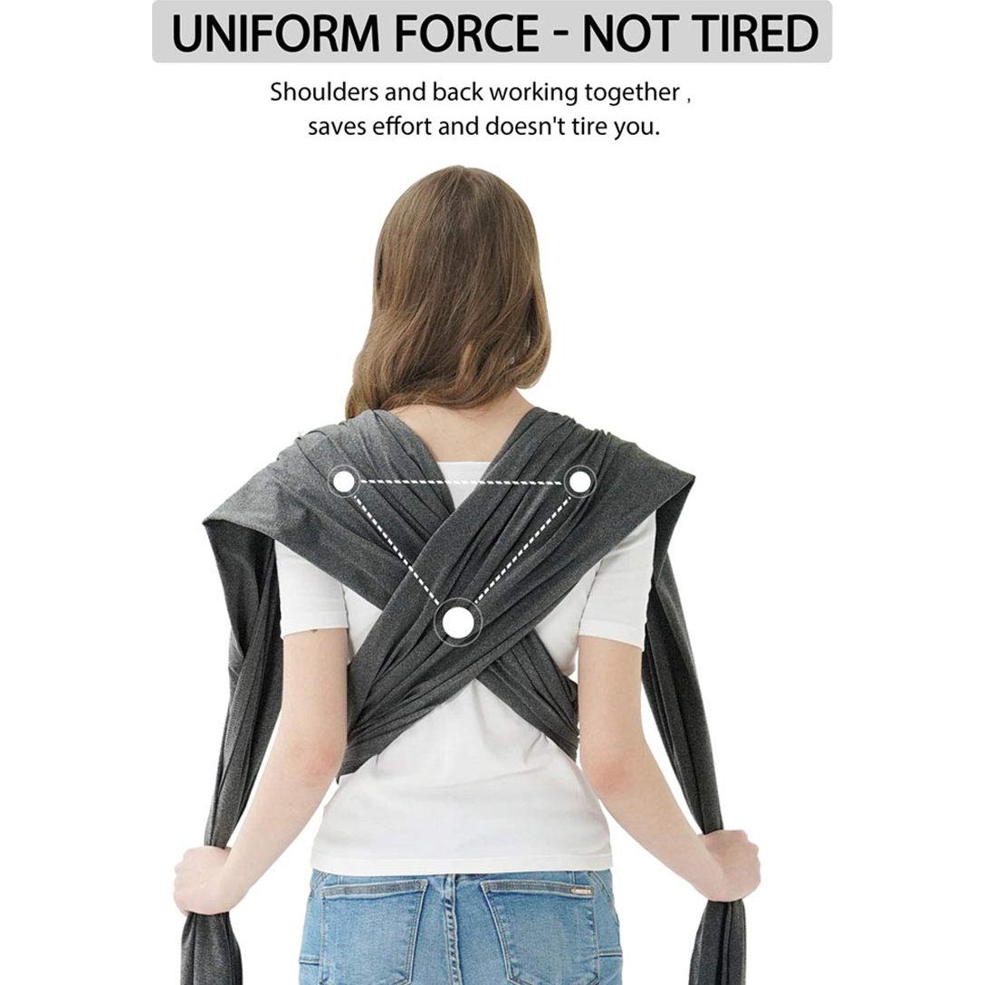 Portabebés Baby Wraps Jeroray Gris Melange Ligero y Suave