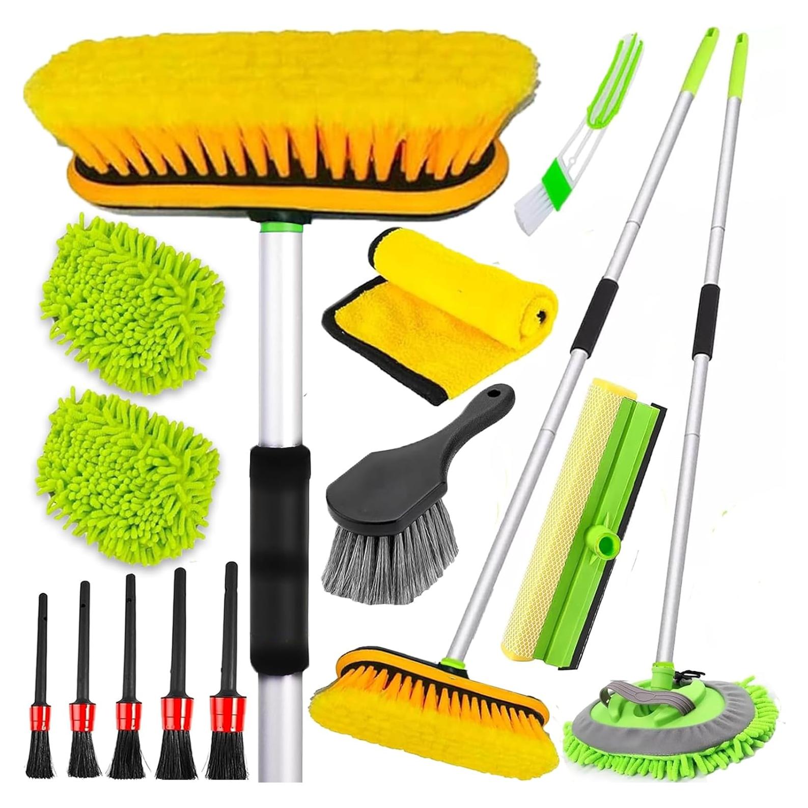 Kit de Lavado de Autos DGHEYQT 16PCS con Cepillo de 158cm