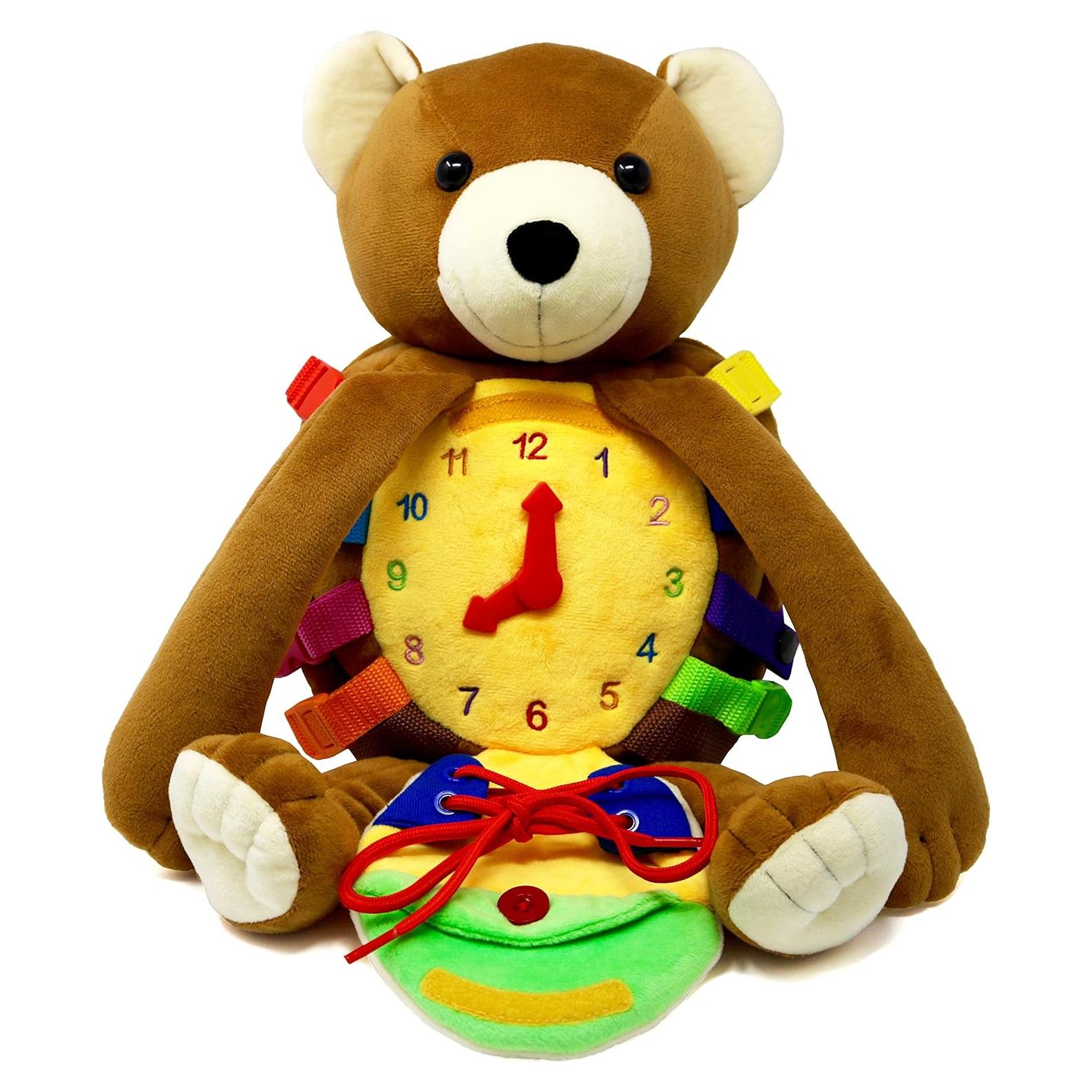 Mochila de Peluche Oso Billy Buckle Toys - Juguete Educativo