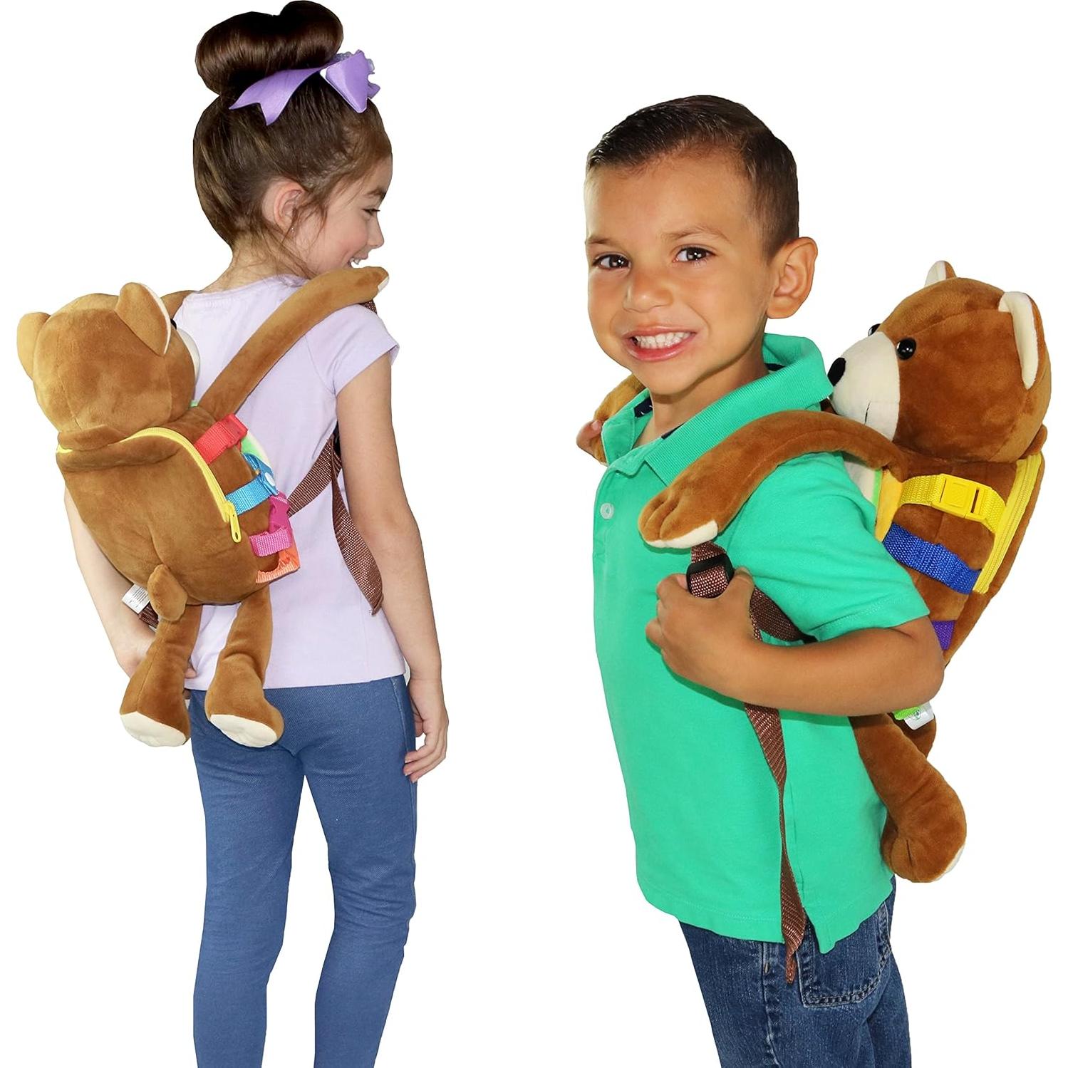 Mochila de Peluche Oso Billy Buckle Toys - Juguete Educativo