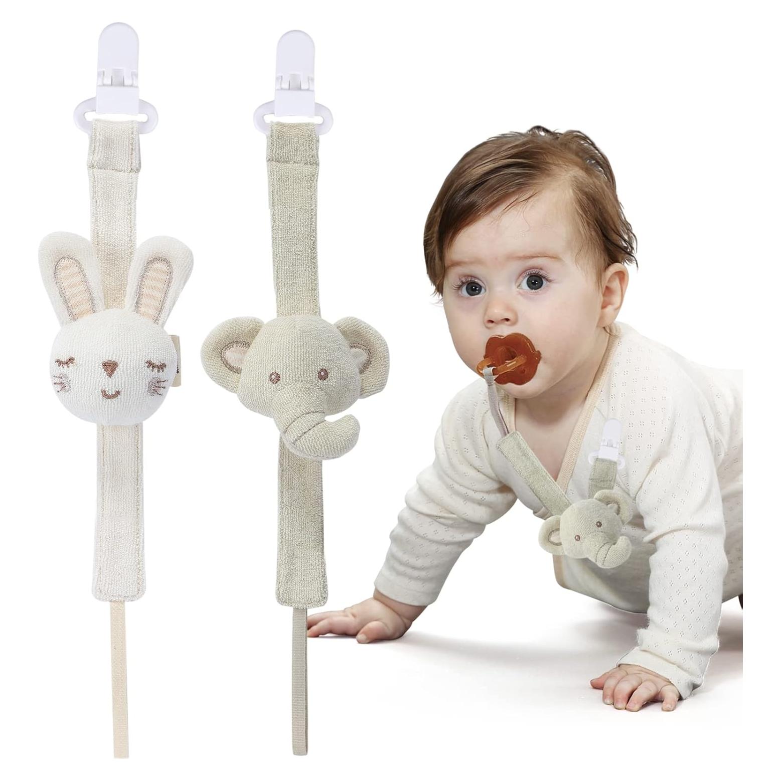 Clip de Chupete COTTONBEBE 2 Piezas Algodón Orgánico Unisex