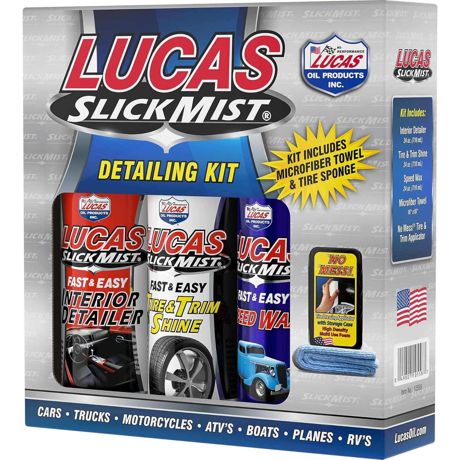 Kit de Detalle Lucas Oil Slick Mist 10558 - Brillo y Protección